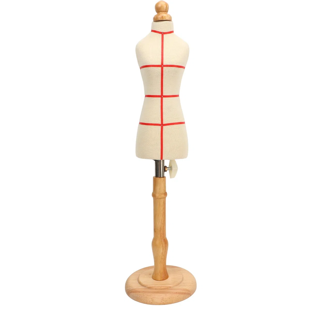 Manichino professionale regolabile per abiti da donna, manichino sartoriale con altezza regolabile, base robusta in faggio e corpo in tela per la realizzazione di modelli. (Stile 2)