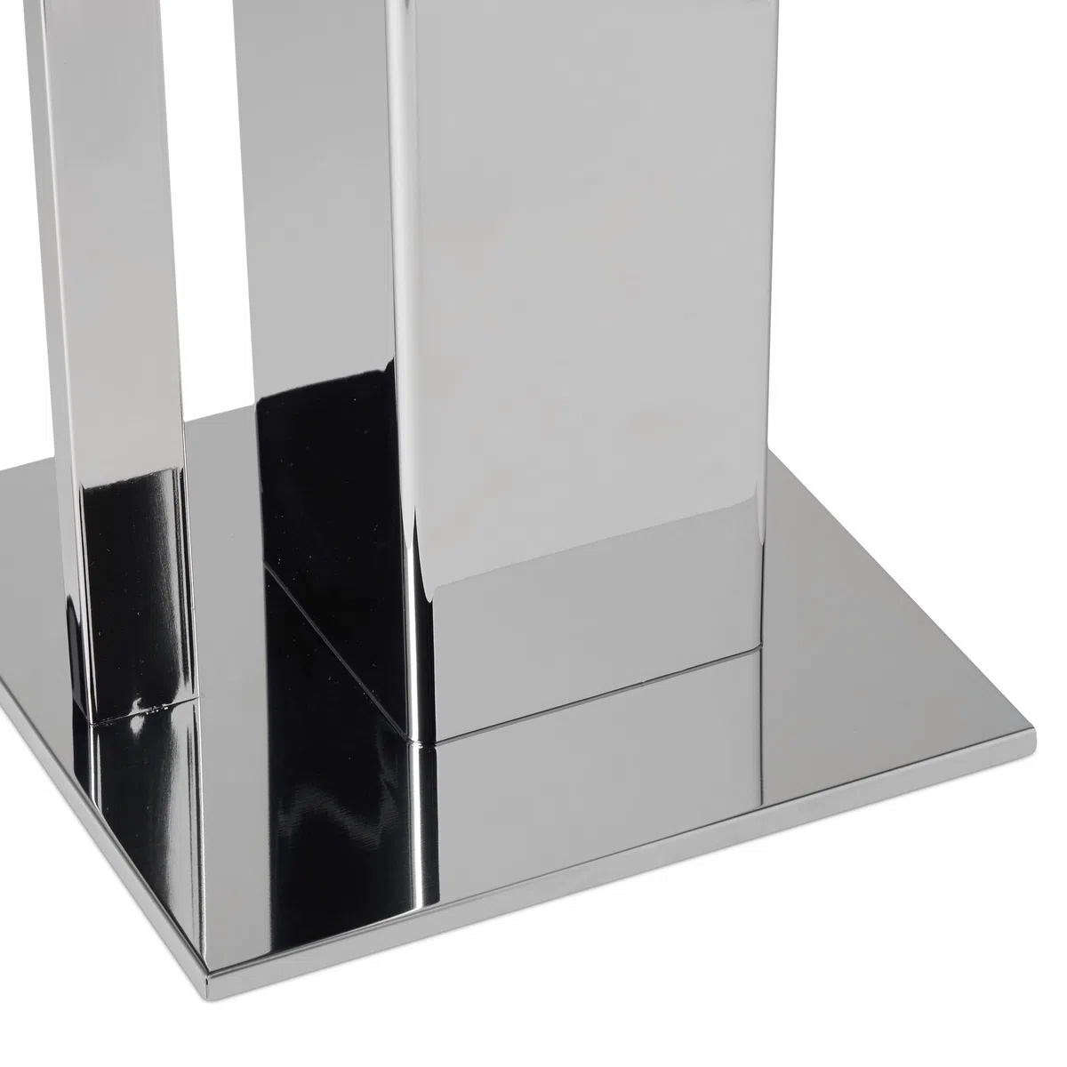 Relaxdays Set da Accessori per WC, Porta Scopino in Acciaio Inox, Piantana Portarotolo HLP 71 x 20 x 20 cm, Argentato