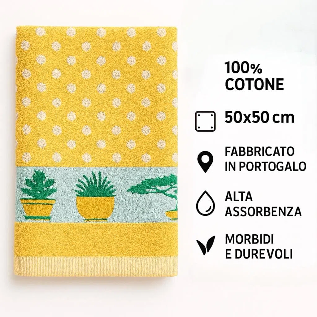 Set 6 Pezzi Strofinacci Cucina Cotone 100% Made in Portogallo - Canovacci Cucina Cotone Assorbenti e Lavabili in Lavatrice, Stracci Cucina Multiuso Resistenti e Colorati