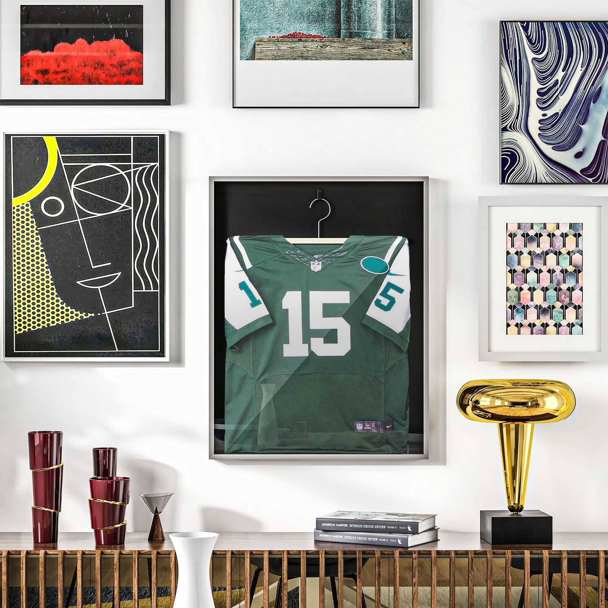 HOMCOM Frame Box T-Frame Telaio in alluminio per maglia porta acrilico fodera interna in feltro 70 x 90 cm Argento