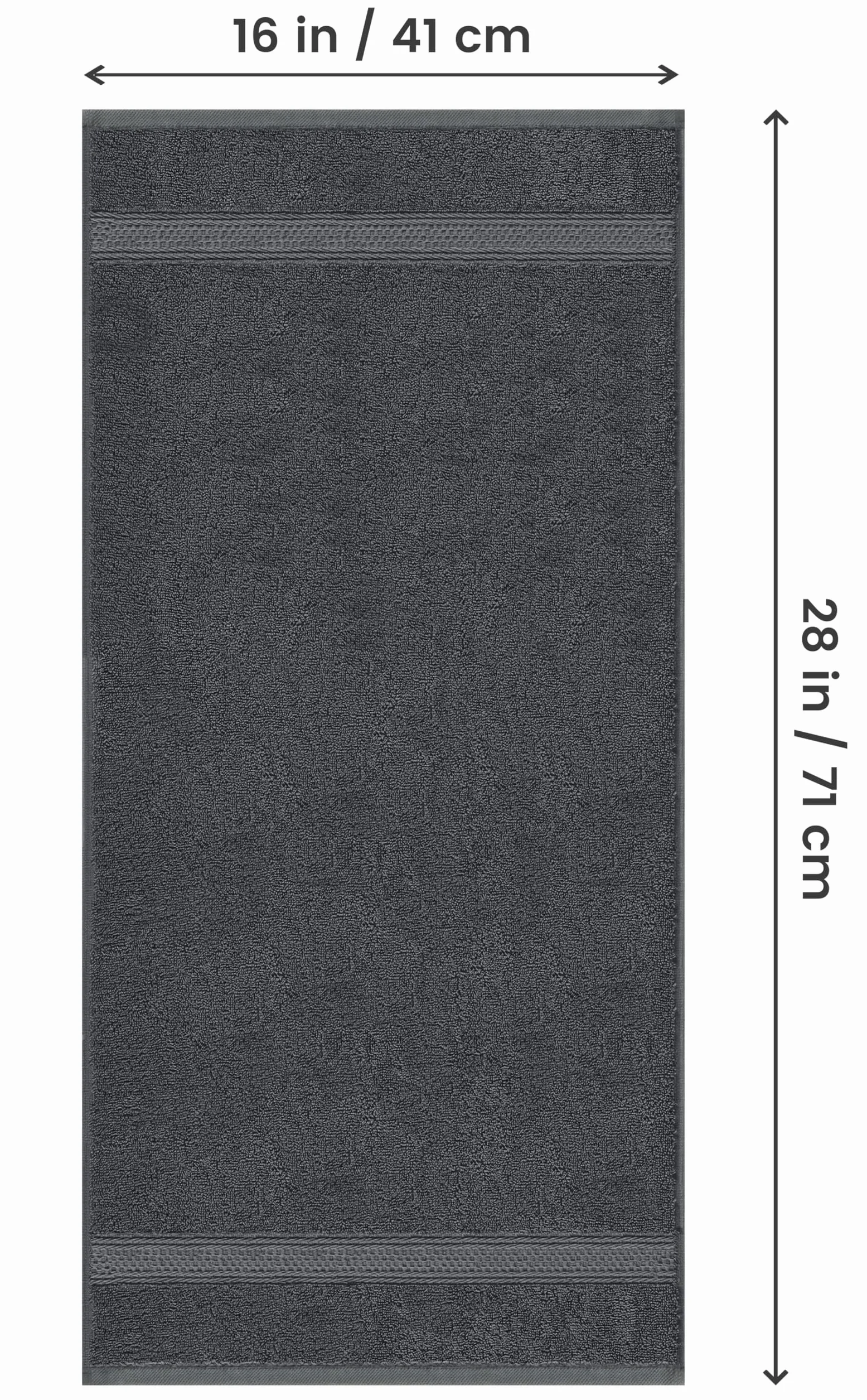 Utopia Towels - Set di Asciugamani Mani (6 Pezzi, 41x 71 cm) - 100% Cotone - Perfezionare per Hotel & Spa - Massima Morbidezza e assorbenza da Parte di (Grigio)