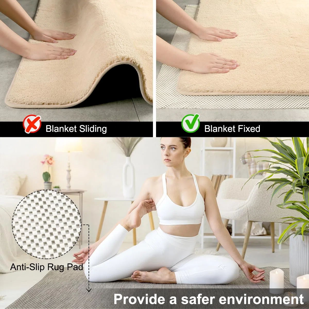 FACIACC Tappetino antiscivolo spesso, 80 x 150 cm, multiuso, in PVC, tagliabile, antiscivolo, per cassetti e tappeti, utilizzabile su pavimenti duri e lisci