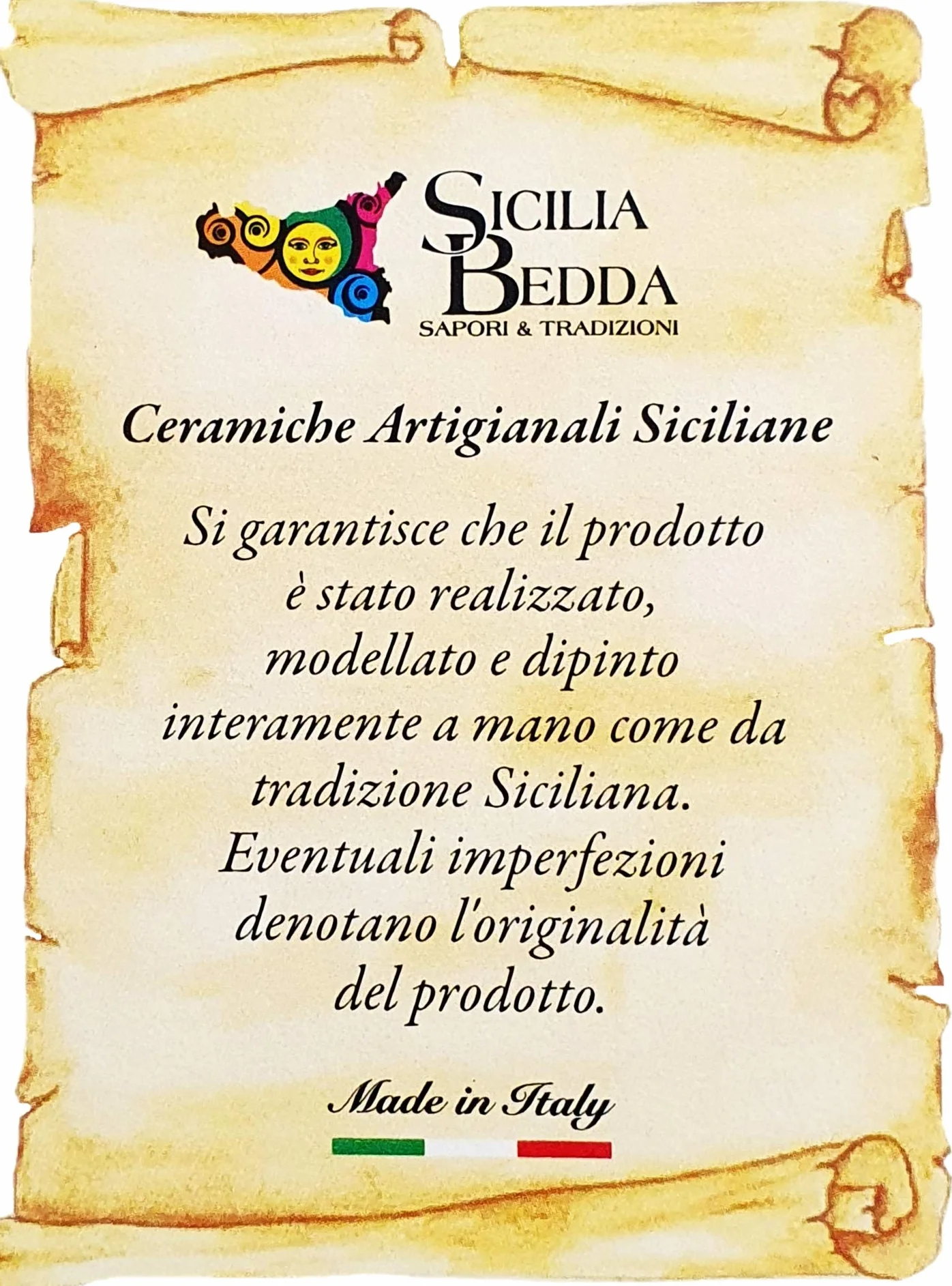 sicilia bedda - Coppia Teste di Moro Siciliane in Ceramica di Caltagirone - Realizzato Interamente a Mano - H 13 Centimetri (Giallo e Verde)