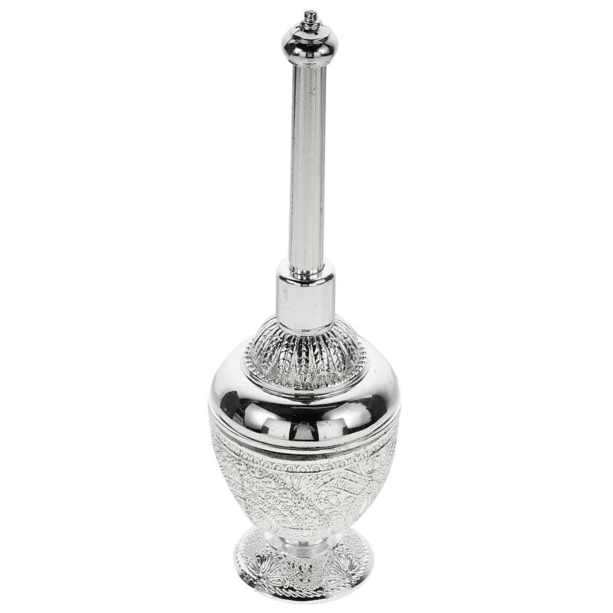 Aboofan Bottiglia Elettroplaccata Per Acqua Santa in Lega Di Zinco E Vetro 8.7 Pollici Decorazione Europea Vintage Per Uso Interno Ed Esterno Accessorio Per Altare E Cerimonie Religiose