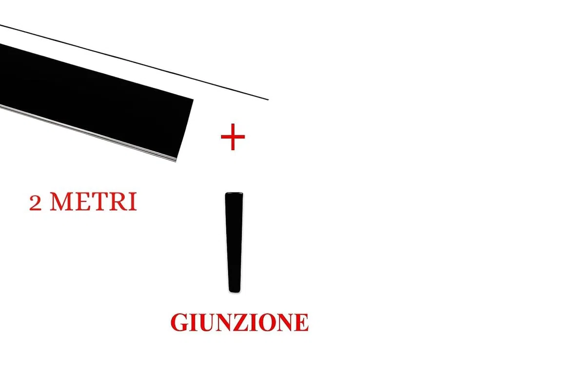 Set Zoccolo Cucina 2 Metri in PVC 2 Angoli + 1 Giunzione | Altezza 100/120/150 mm | 6 Colori Disponibili (Nero, H150)