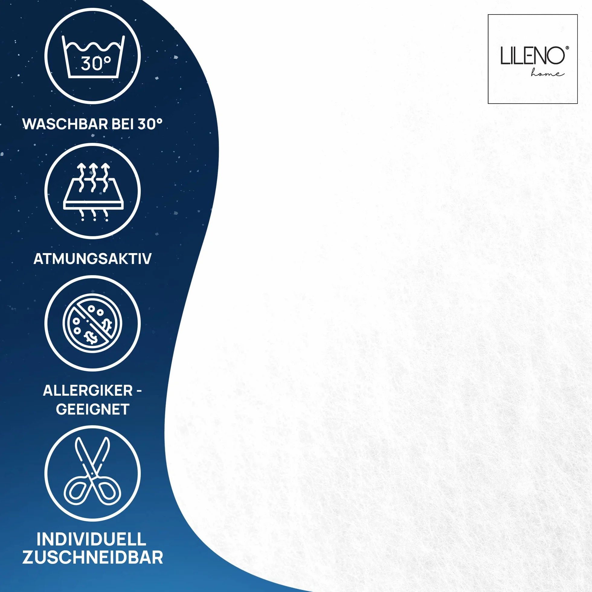 LILENO HOME Coprimaterasso antiscivolo, coprimaterasso utilizzabile anche come coprimaterasso, 140 x 170 cm