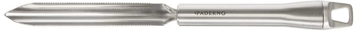 Paderno 48278-54 Scava Zucchine Seghettato, Ustensili Professionali per preparare Zucchine e Cetrioli, in Acciaio Inox, 25 cm