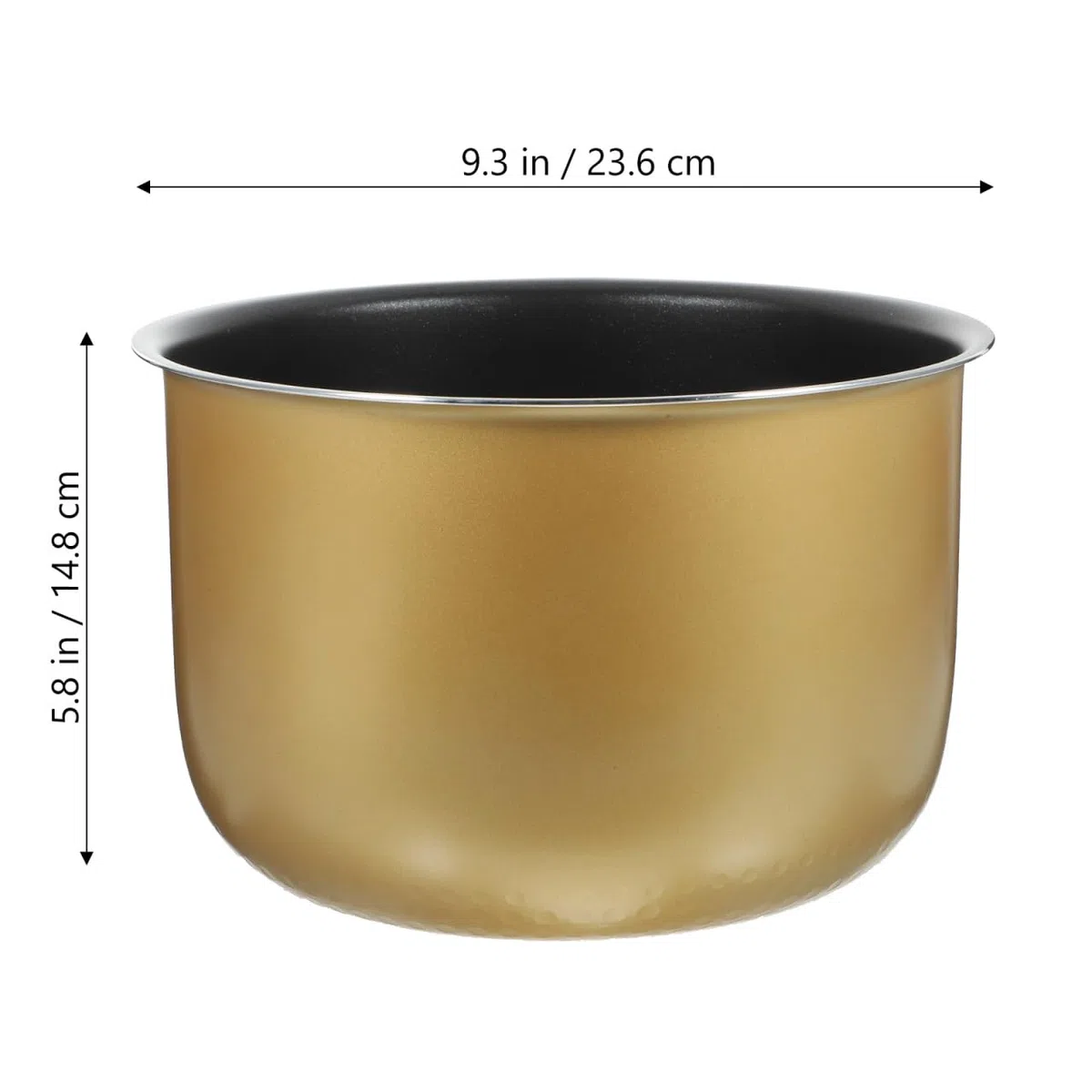 Amosfun Pentola Interna per Cuociriso 9.29X9.29X5.83In con Rivestimento Antiaderente Universale Ricambio per Fornello di Riso Elettrico Accessorio Sostitutivo Casa
