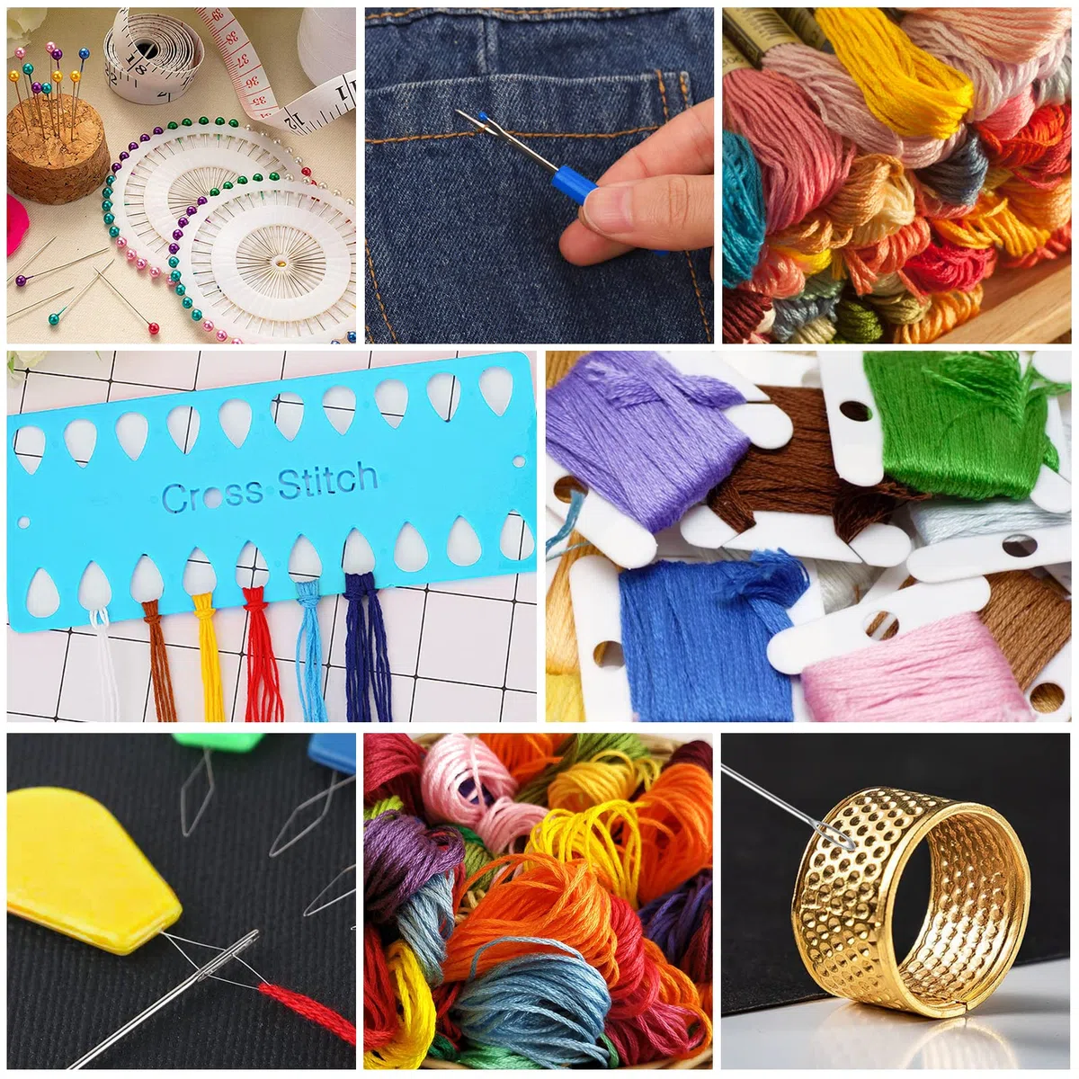 Kit di Attrezzi per Ricamo Morbidi, 300 Colori + Strumenti, 384 Pezzi, Adatto per Adulti, Bambini e Principianti