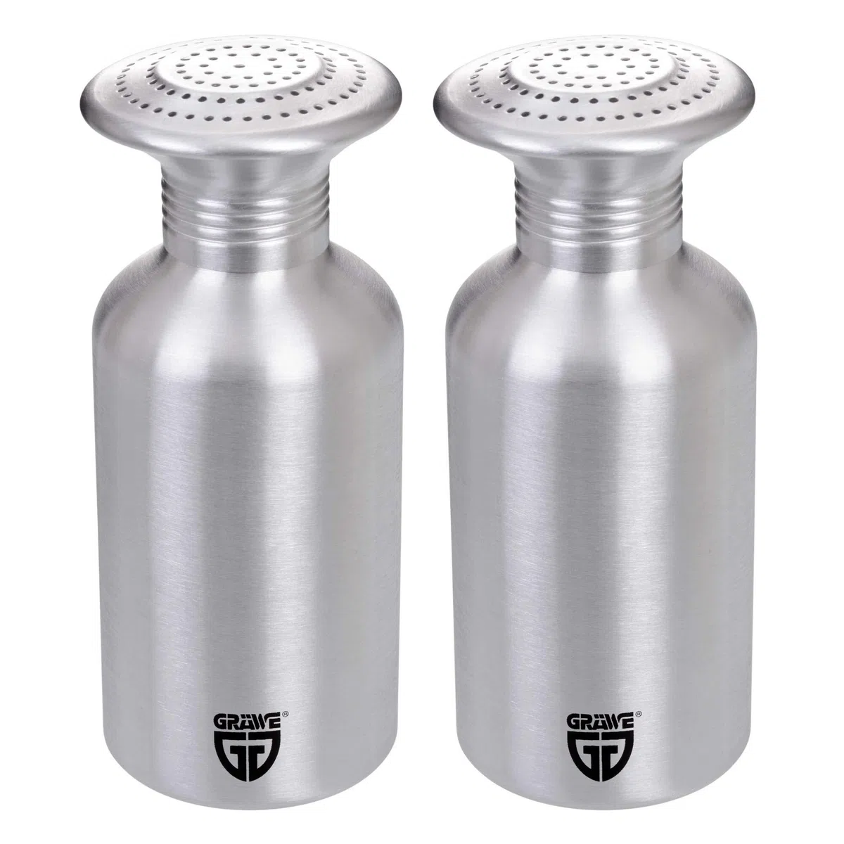 GRÄWE Set di 2 spargere patatine fritte in alluminio, saliera e spargispezie