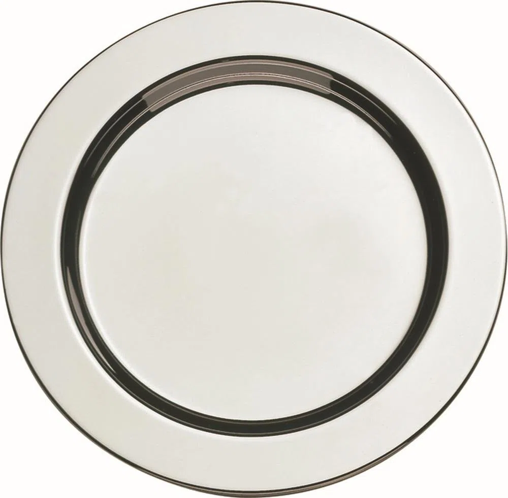APS Set di 6 sottobicchieri in acciaio inox lucidato di alta qualità, Ø 12 cm, design pesante con bordo arrotolato, sottobicchieri in vetro lucidato, rotondi
