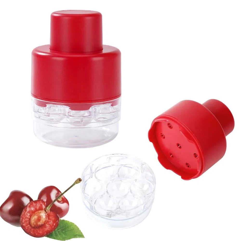 Snocciolatore Ciliegie con 7 Fori Singoli in Plastica Alimentare Completamente Smontabile Adatto Ciliegie Snocciolatore Portatile per Snocciolare Ciliegie Amarene ed Olive