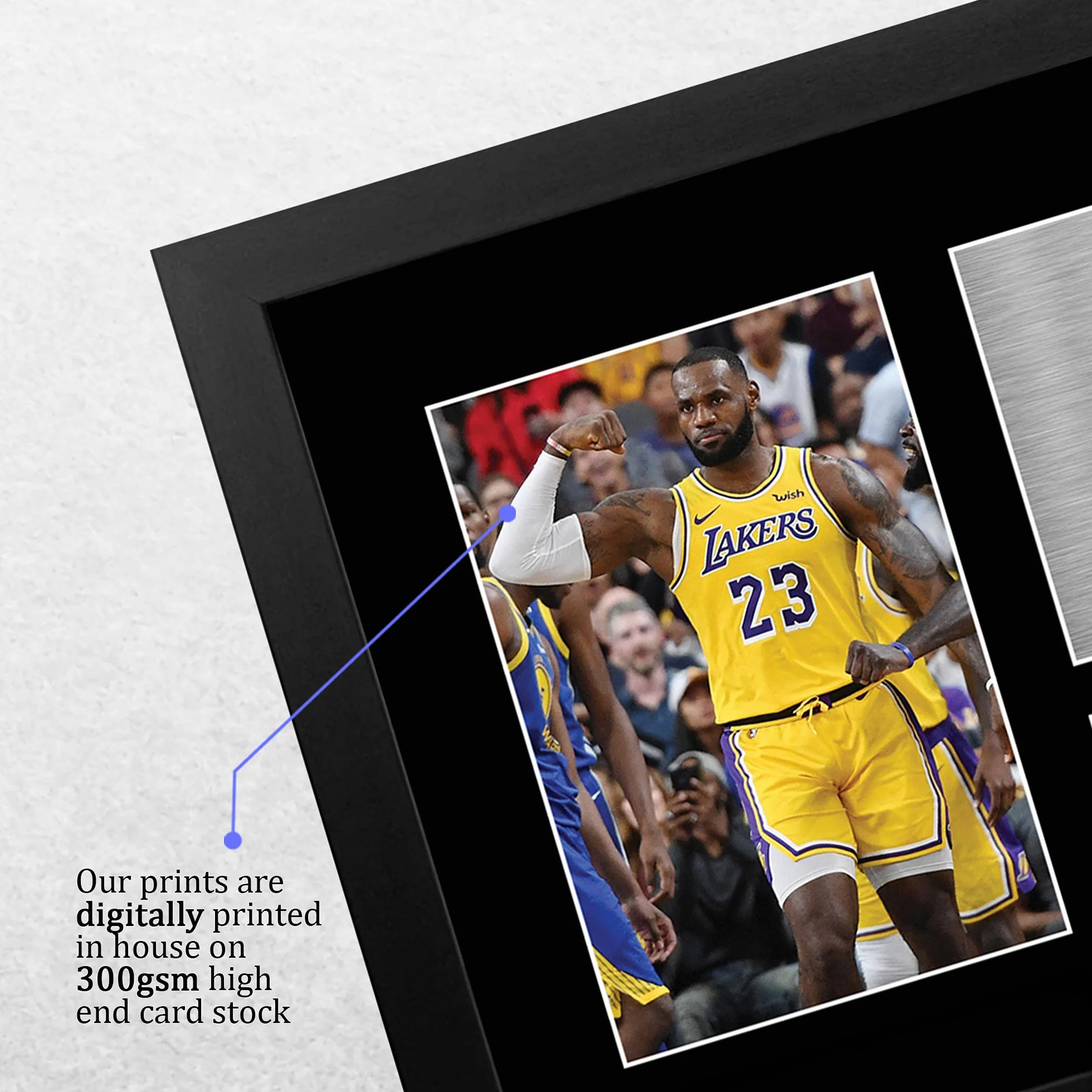 HWC Trading - Stampa autografata con immagine di Lebron James Los Angles Lakers Gifts per i fan di basket Memorabilia – A4