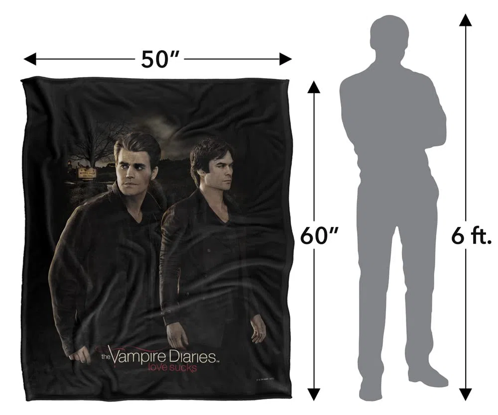 VAMPIRE DIARIES Coperta super morbida al tatto, modello, 152 x 127 cm