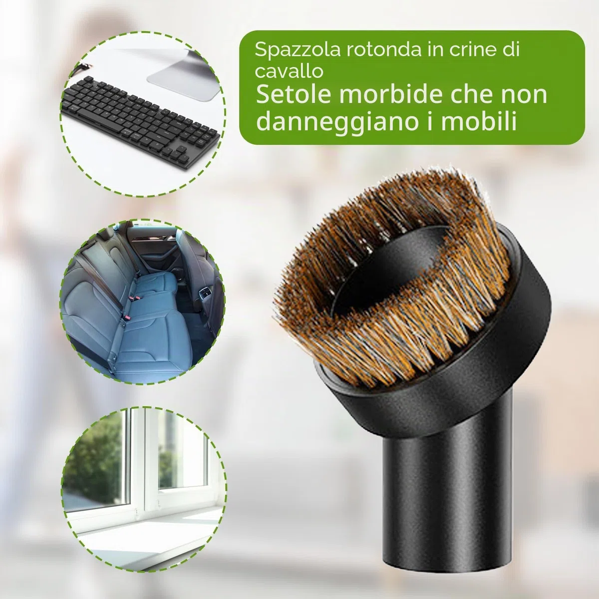 7 Pezzi Accessori Aspirapolvere Universale, Spazzola Aspirapolvere Universale mit 58cm Bocchetta Piatta Flessibile, Kit Accessori Aspirapolvere Compatibile con Aspirapolvere Diametro 32MM e 35MM