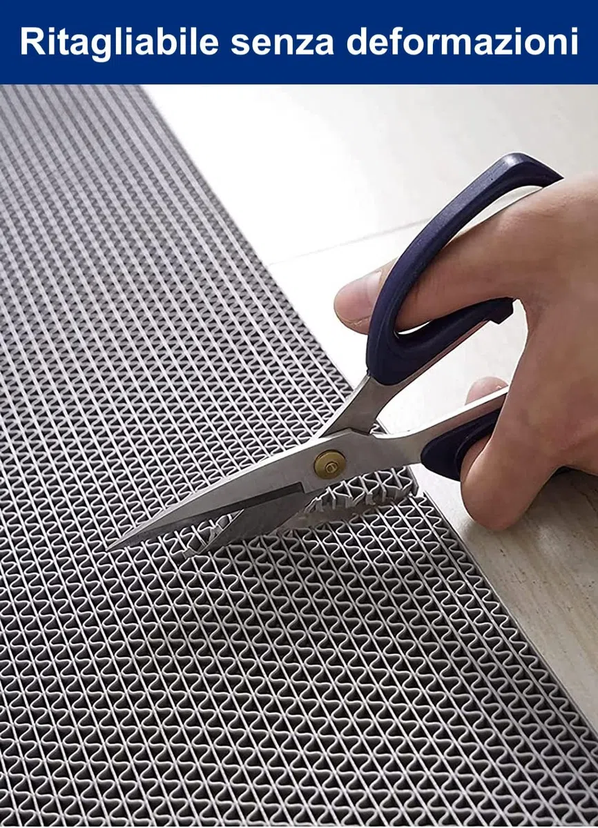 Tappeto Anti-Slip Impermeabile DRENANTE | Pedana in Plastica, Gomma, PVC, Su MISURA | Sauna - Bagno Turco - Docce - Docce - Piscina | Grigio-Verde (GRIGIO, 80x120cm)
