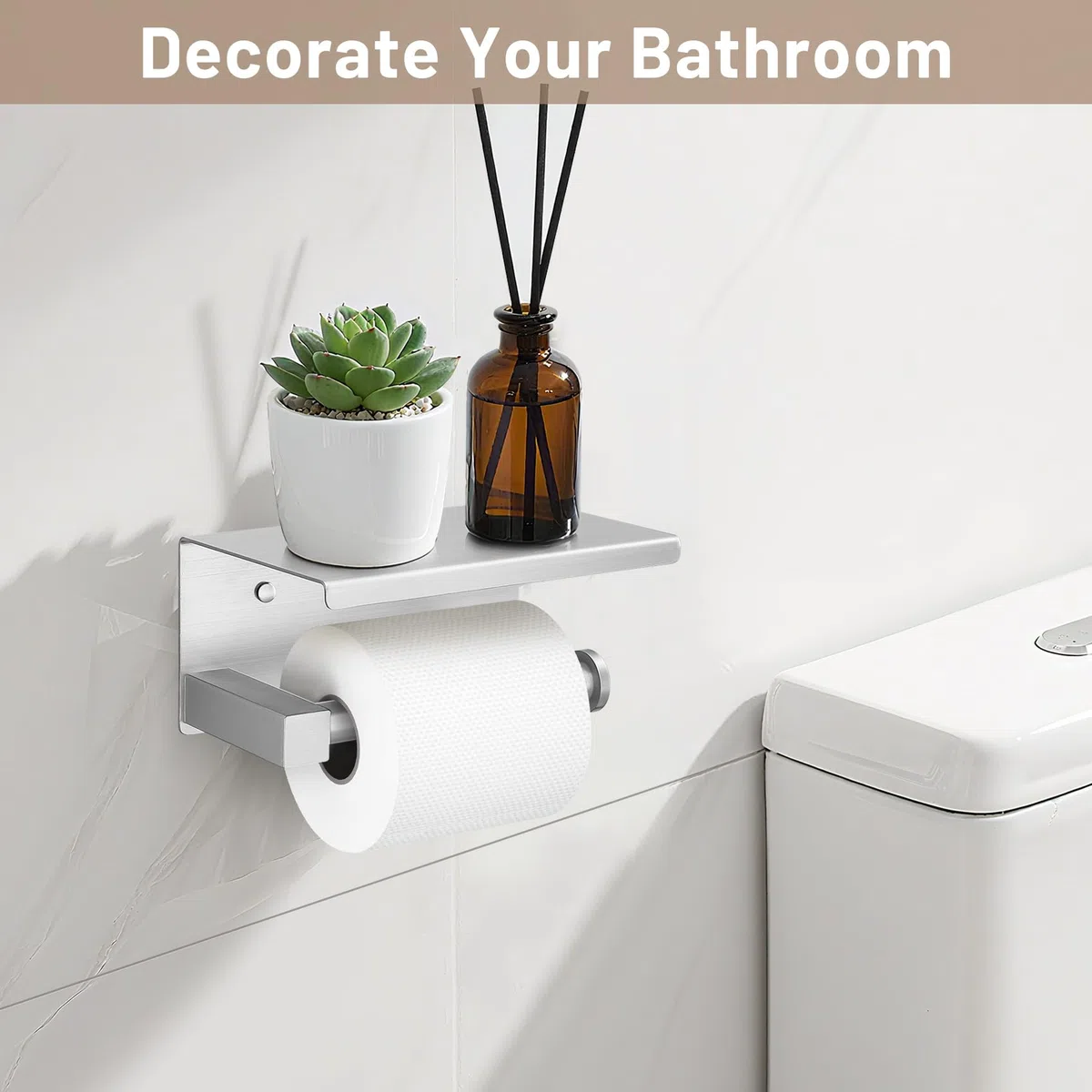 TURS Porta carta igienica con telefono, porta carta igienica per bagno, in acciaio inossidabile SUS 304, per bagno o cucina, cromato