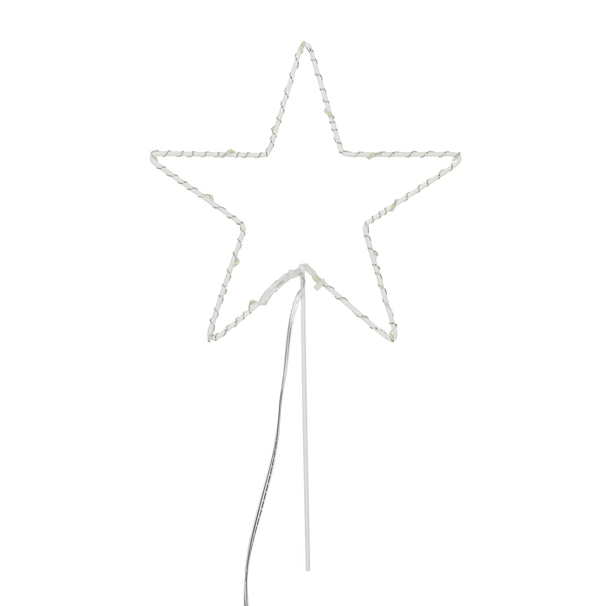 Lights4fun Puntale per Albero di Natale a Stella con Micro LED Bianchi Caldi a Pile