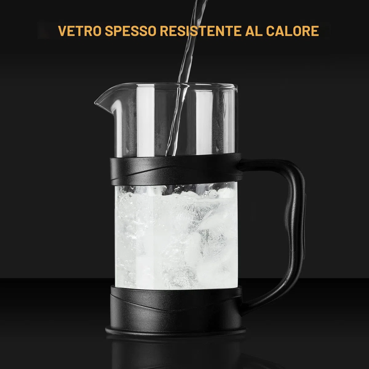 ParaCity French Press, Piccola Realizzata Con Filtro in Acciaio Inossidabile e Vetro Borosilicato, Cold Brew da 350 ml, Adatta per la Casa o in Viaggio