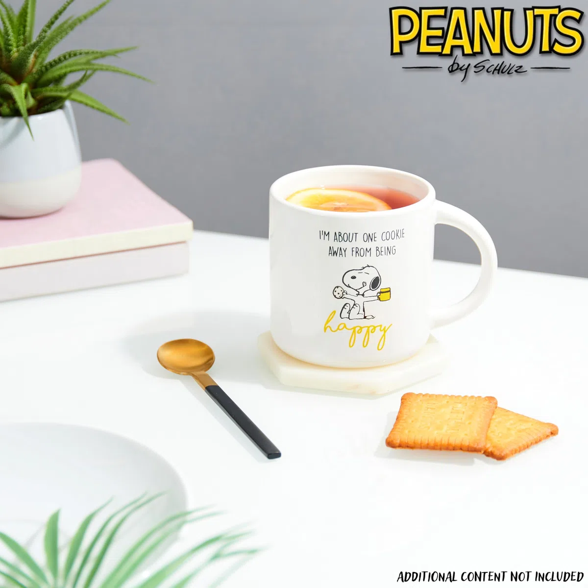 Peanuts Snoopy Tazza Caffe o Tazze Cappuccino, Carina Tazza in Ceramica per Donne Adolescenti, Regalo per Ufficio Donna (Caffè Bianco/Giallo 400ml)