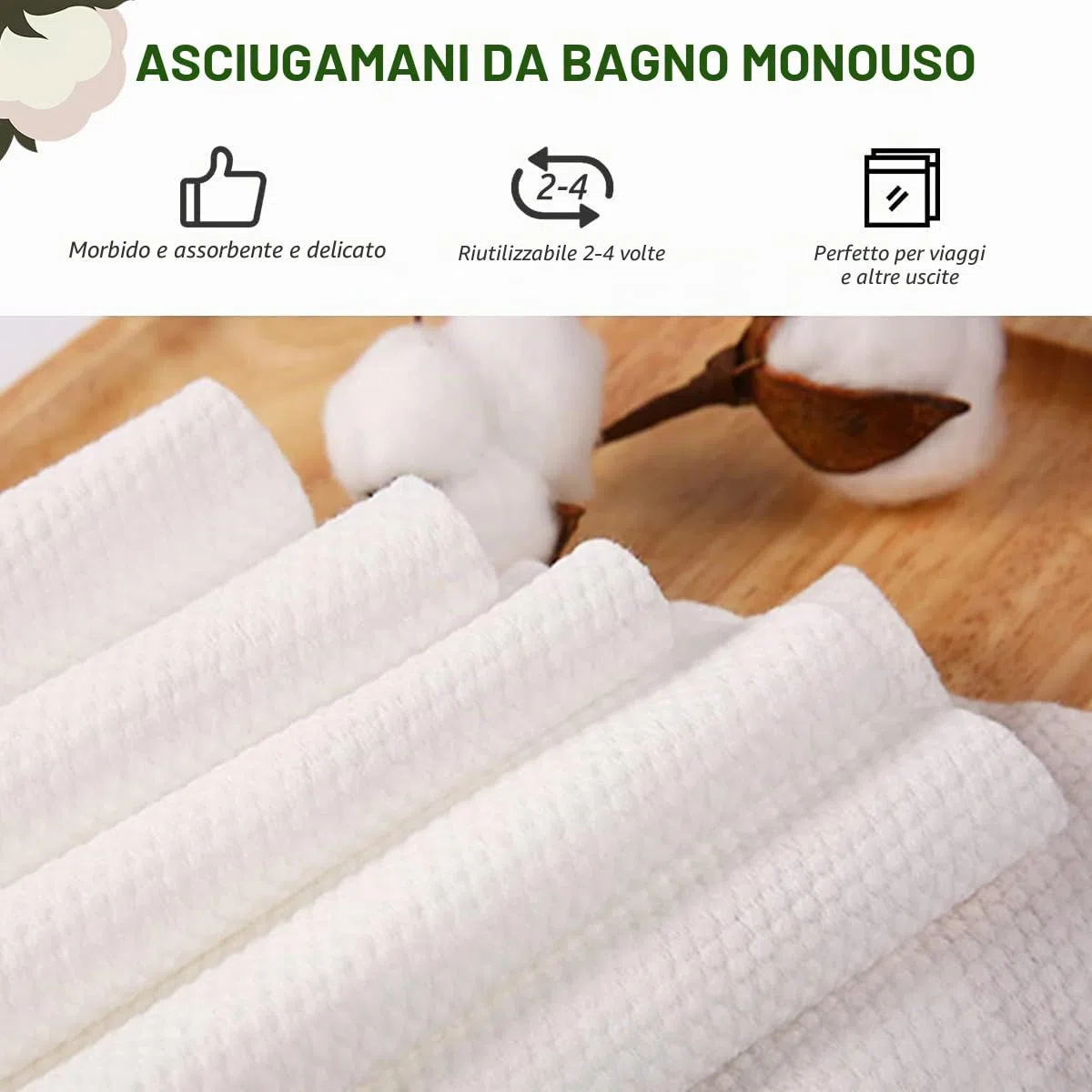 10pcs Asciugamani USA e Getta Ispessito, 70 x 100cm Portatili Asciugamani Monouso, Telo Doccia Grandi Monouso per Parrucchiere Massaggi Cosmetologia e Pulizia