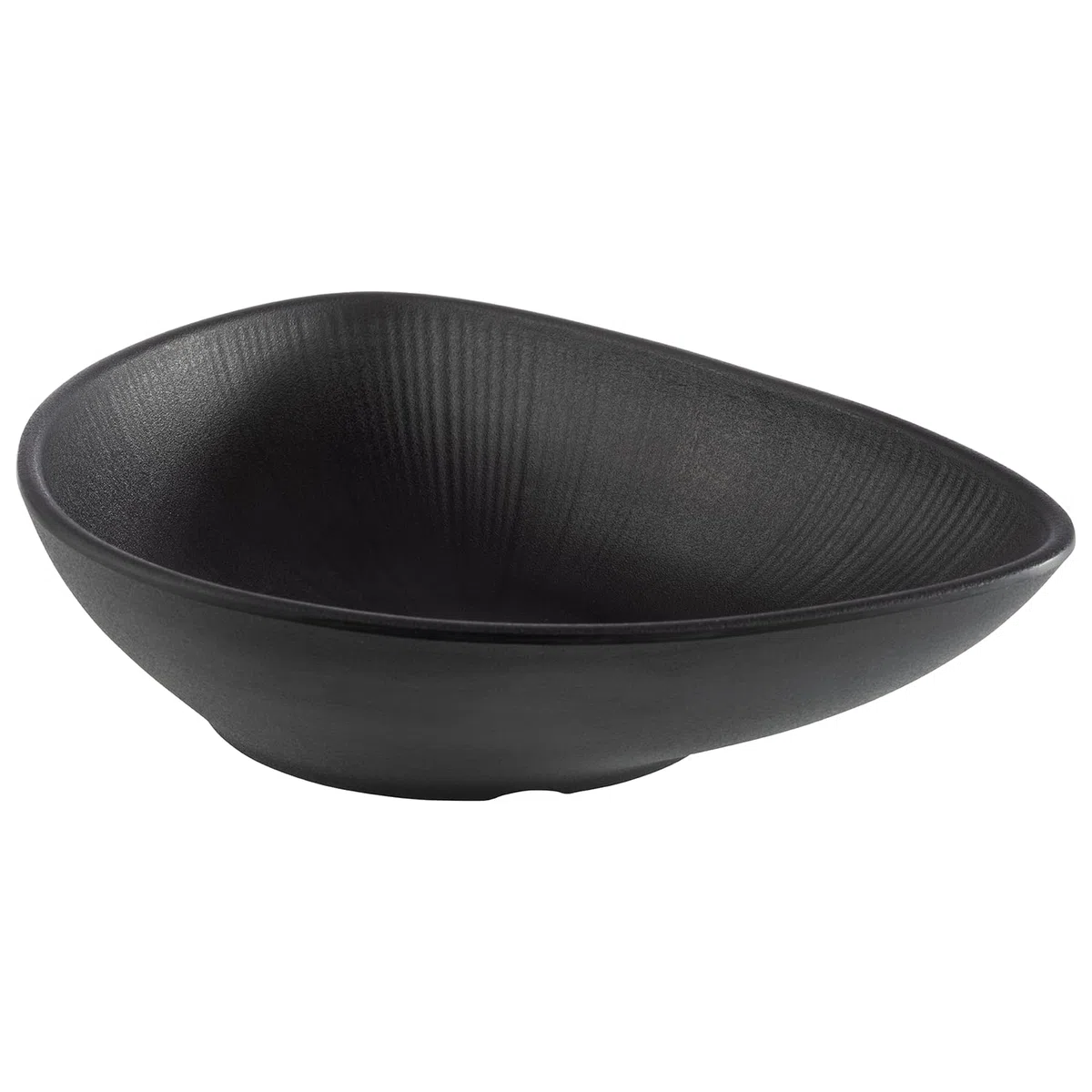APS 85077 - Ciotola in melamina nera per piatti da cucina, 28,0 x 22,0 x 7 cm, 0,8 litri