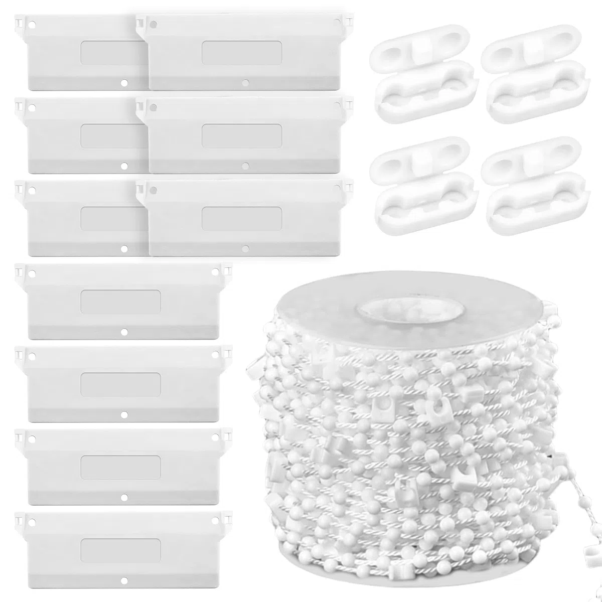 10 pannelli di contrappeso: tenda a lamelle di ricambio da 127 mm con catena da 10 m + 4 connettori a catena, per tende verticali, per tende, accessori per tende