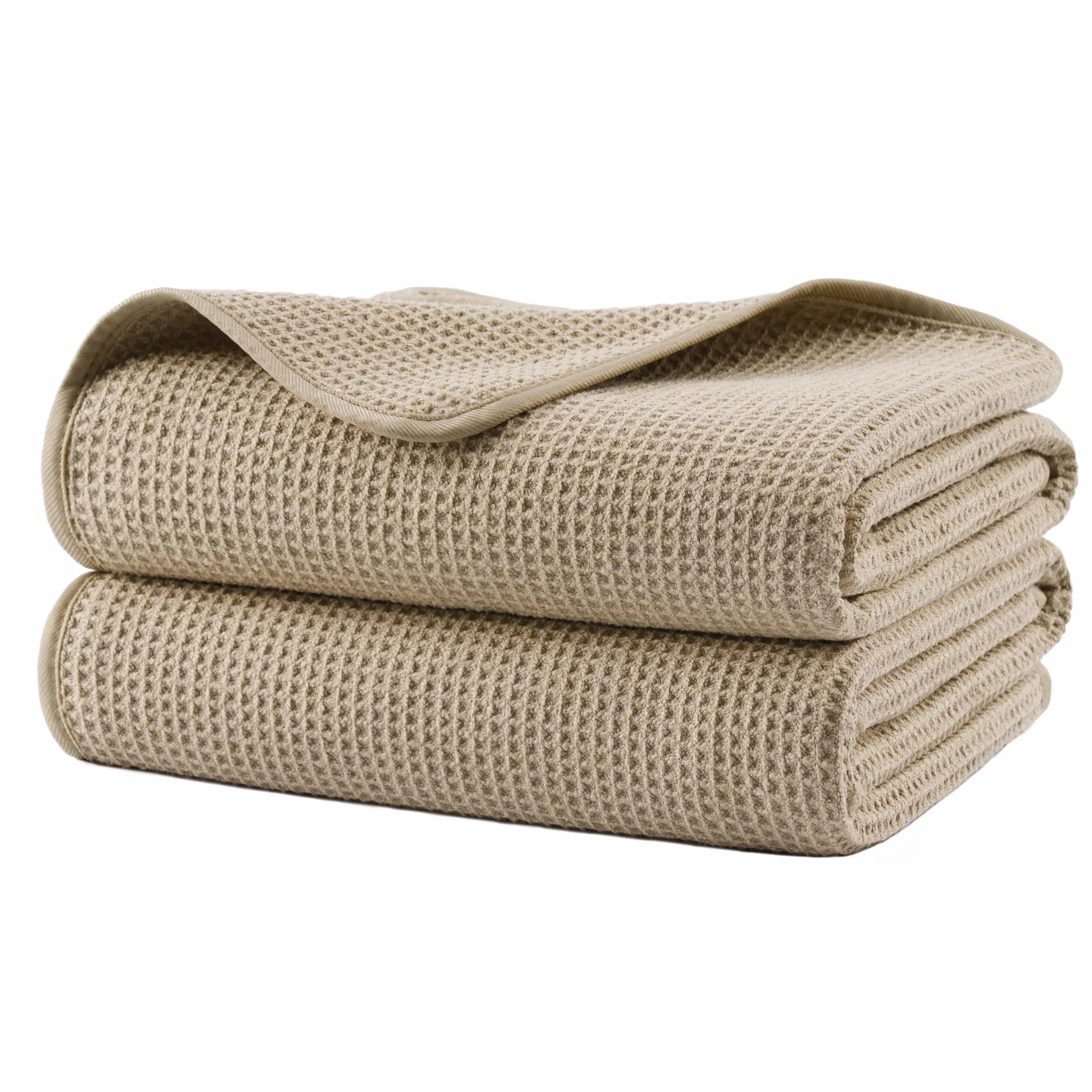 Polyte - 380 gsm telo bagno in microfibra - tessuto a nido d'ape - oversize - 76,2 x 152,4cm - 2 pezzi