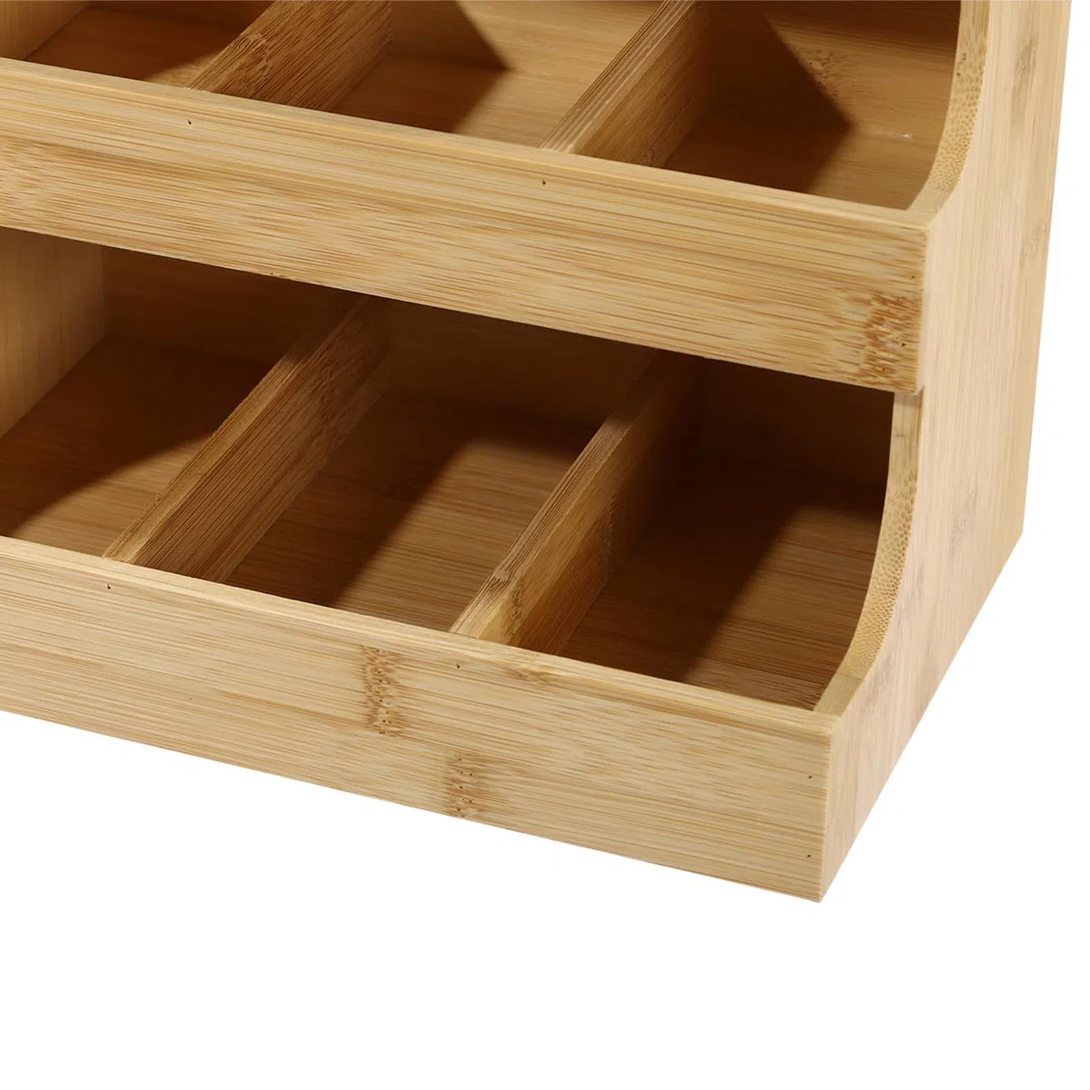 Organizer per bustine da tè, in bambù, con 3 livelli, per 9 scomparti, per caffè e bustine da tè, organizzatore per casa, ufficio, caffetteria o sala da tè