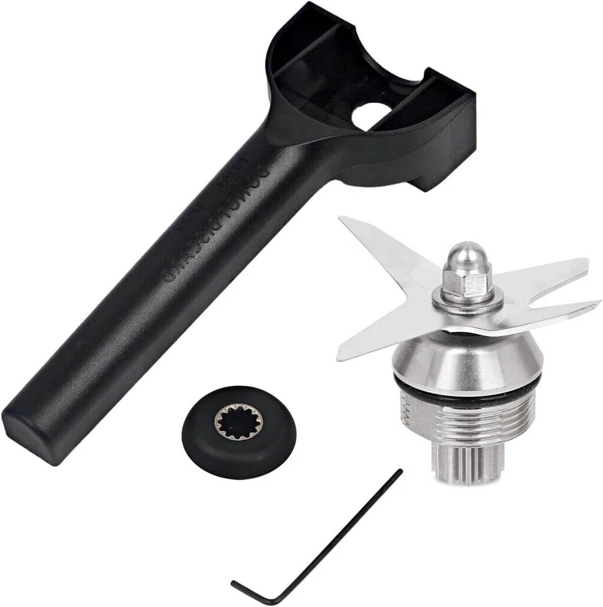 Lama di Ricambio Frullatore per Vitamix 64oz 32oz, Gruppo Lame in Acciaio Inox con Presa di Trascinamento e Chiave
