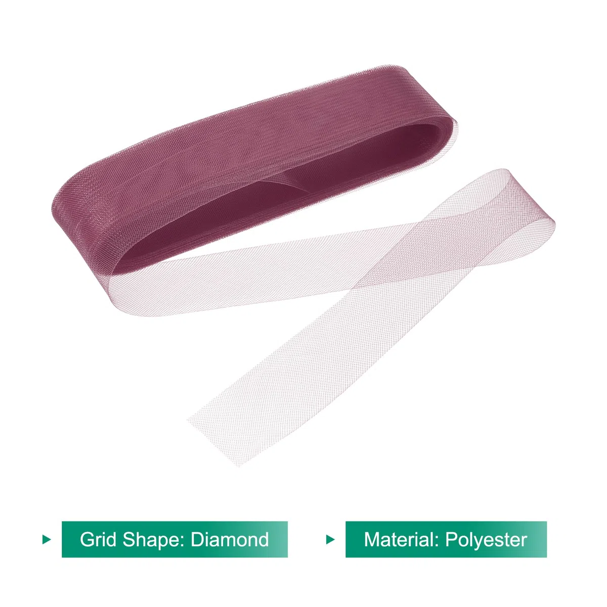 QUARKZMAN 25 Iarde Treccia di Crine Rigido Larga 2 Pollici per Disossamento in Poliestere, Cucito, Abito da Sposa, Ballo, Accessori per Abiti Formali, Rosso Scuro