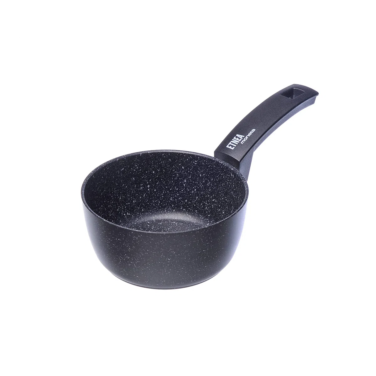 MONETA Set Pentole 8 Pezzi Etnea con Padelle Antiaderenti e Coperchi, Batteria Pentole in Alluminio Forgiato Effetto Pietra, Set Padelle e Pentole Antiaderente per Gas Elettrico - Made in Italy