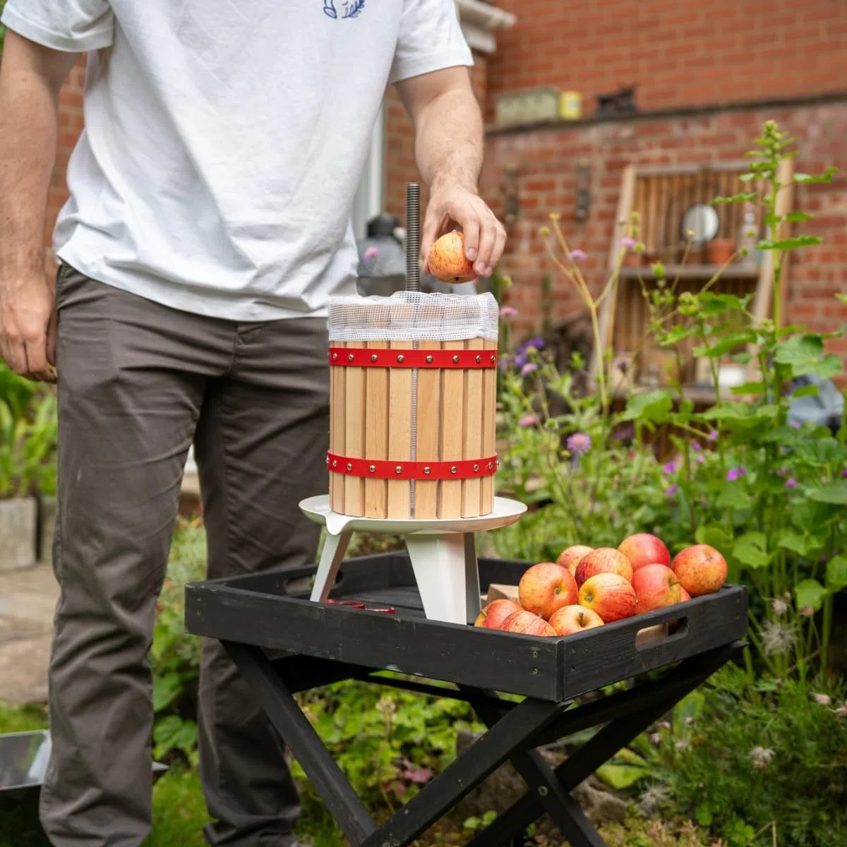 Kukoo - Pigiatrice e Torchio da Frutta Kit per Pressatura di Frutta Uva Mele per Succhi Vino Sidro Mosto Tritafrutta da 7 Litri e Pressafrutta da 12 Litri