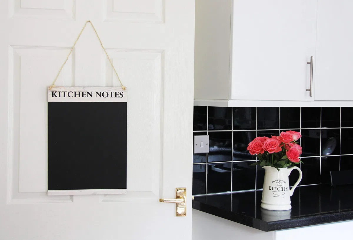 Chalkboards UK WC643WW Kitchen Notes Lavagna, Legno, Bianco Lavato, A3 (42 x 30 x 1,6 cm)