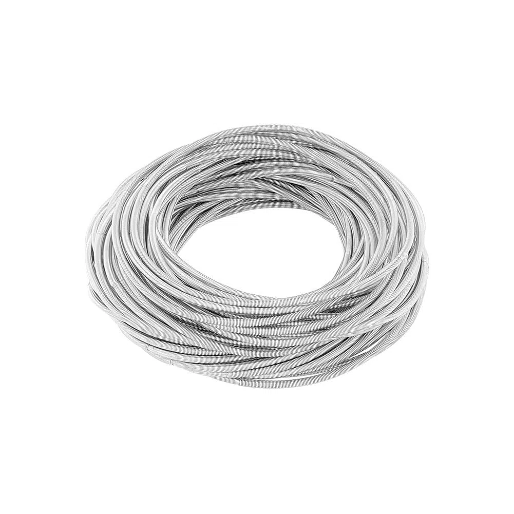 UNICRAFTALE 60 pz Braccialetti Elasticizzati con Catena A Molla In Acciaio Minimalista 58.5mm Braccialetti con Corde per Chitarra e Bobina per Donna Braccialetti Rigidi In Metallo Impilabili