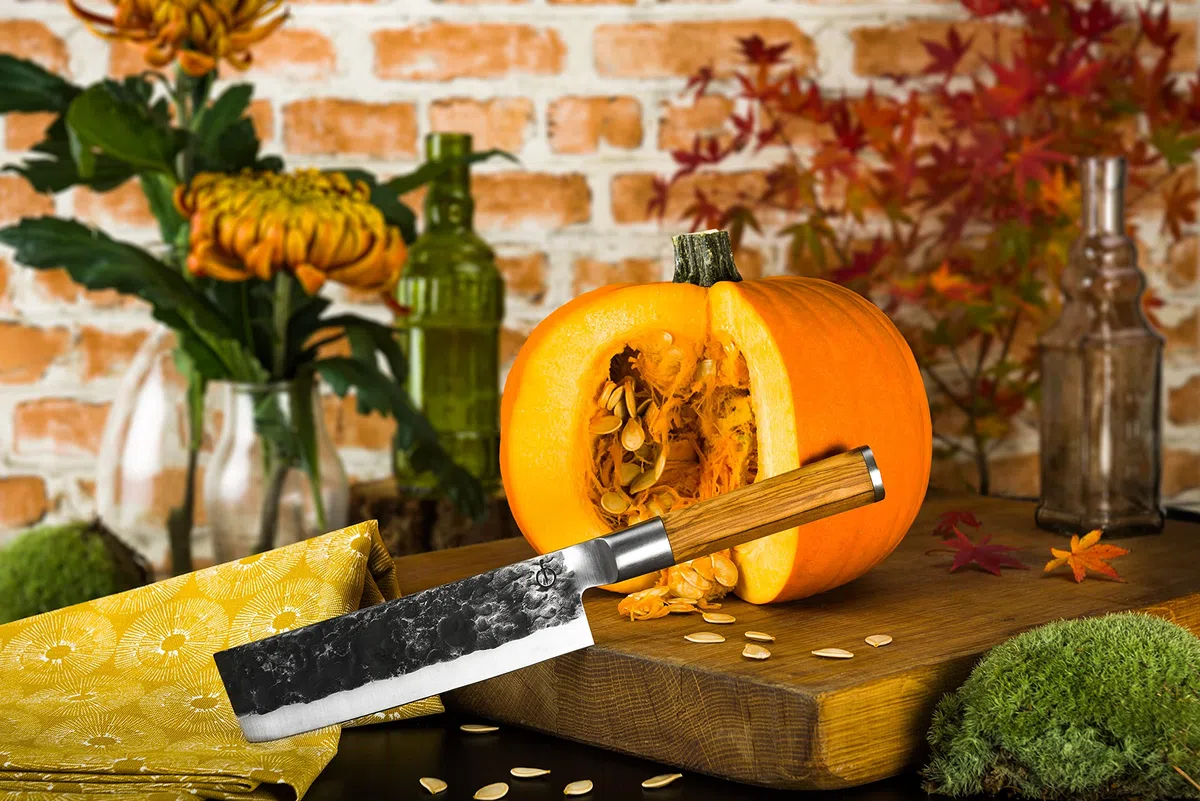 Forged mannaia Olive 17cm, fatti a mano, in scatola di legno