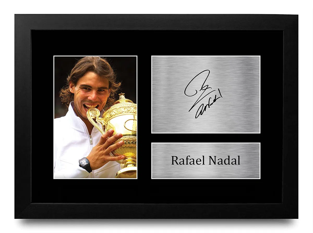 HWC Trading - Foto autografata con scritta Rafael Nadal US Open (lingua italiana non garantita)
