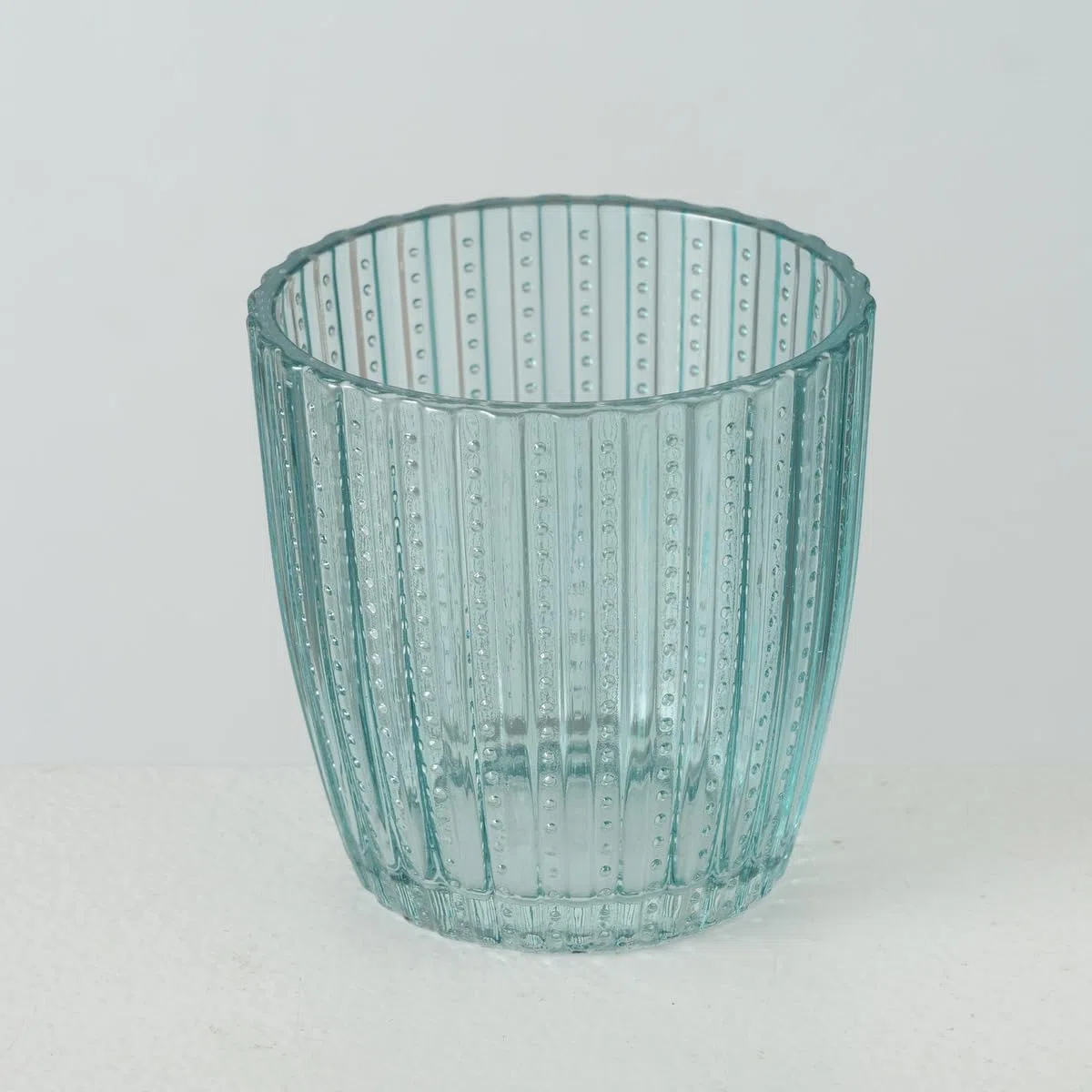 BOLTZE Marilu 2019848 - Set di 4 portacandele (Blu, Bicchieri Decorativi per Candele/lumini, Ø 8 cm, Diversi Motivi, Forma Rotonda, portacandela)