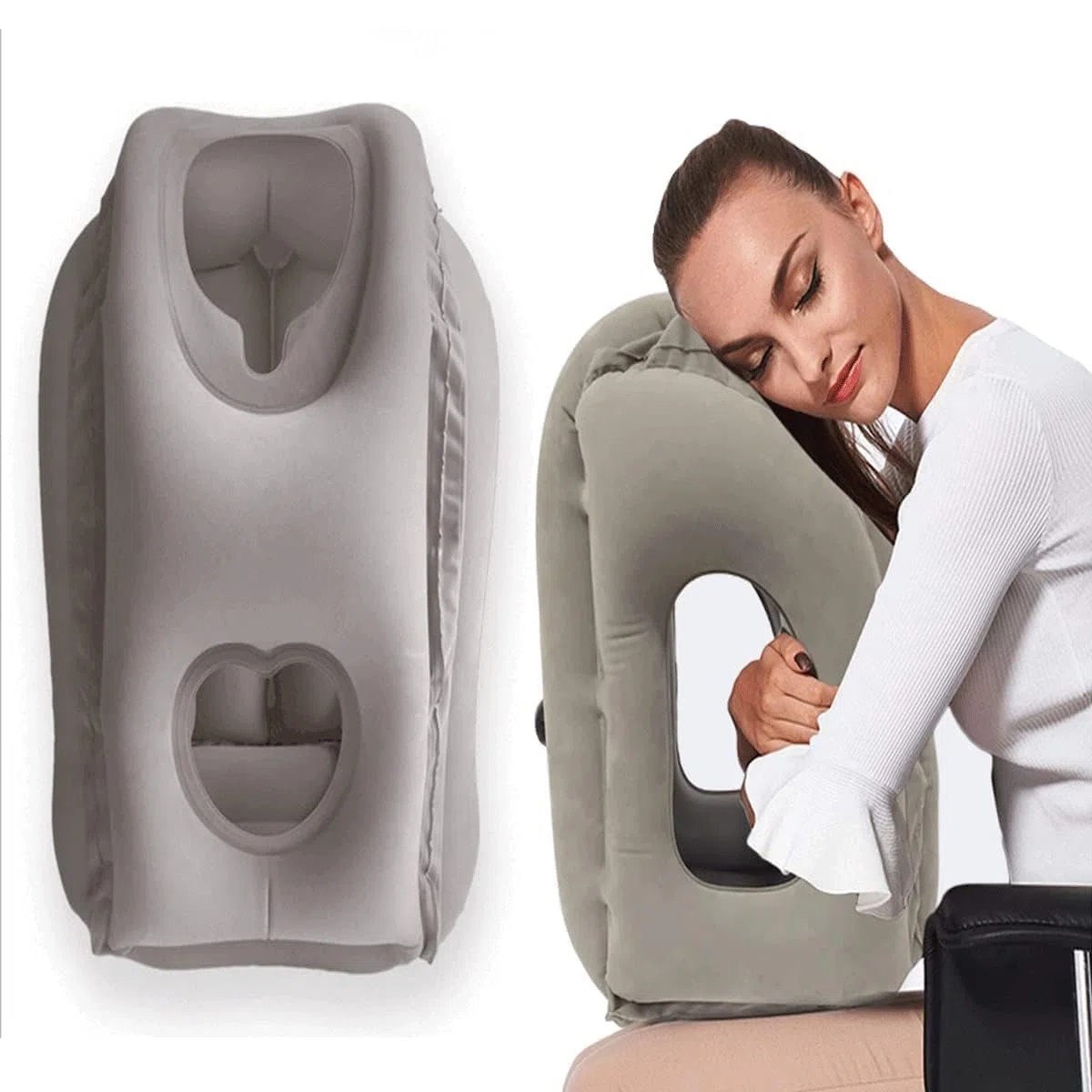 Cuscino da viaggio portatile, Cuscino cervicale per aereo, Cuscino da viaggio ergonomico, Cuscino da viaggio Supporto poggiatesta, cuscino da campeggio per ufficio, escursionismo all'aperto