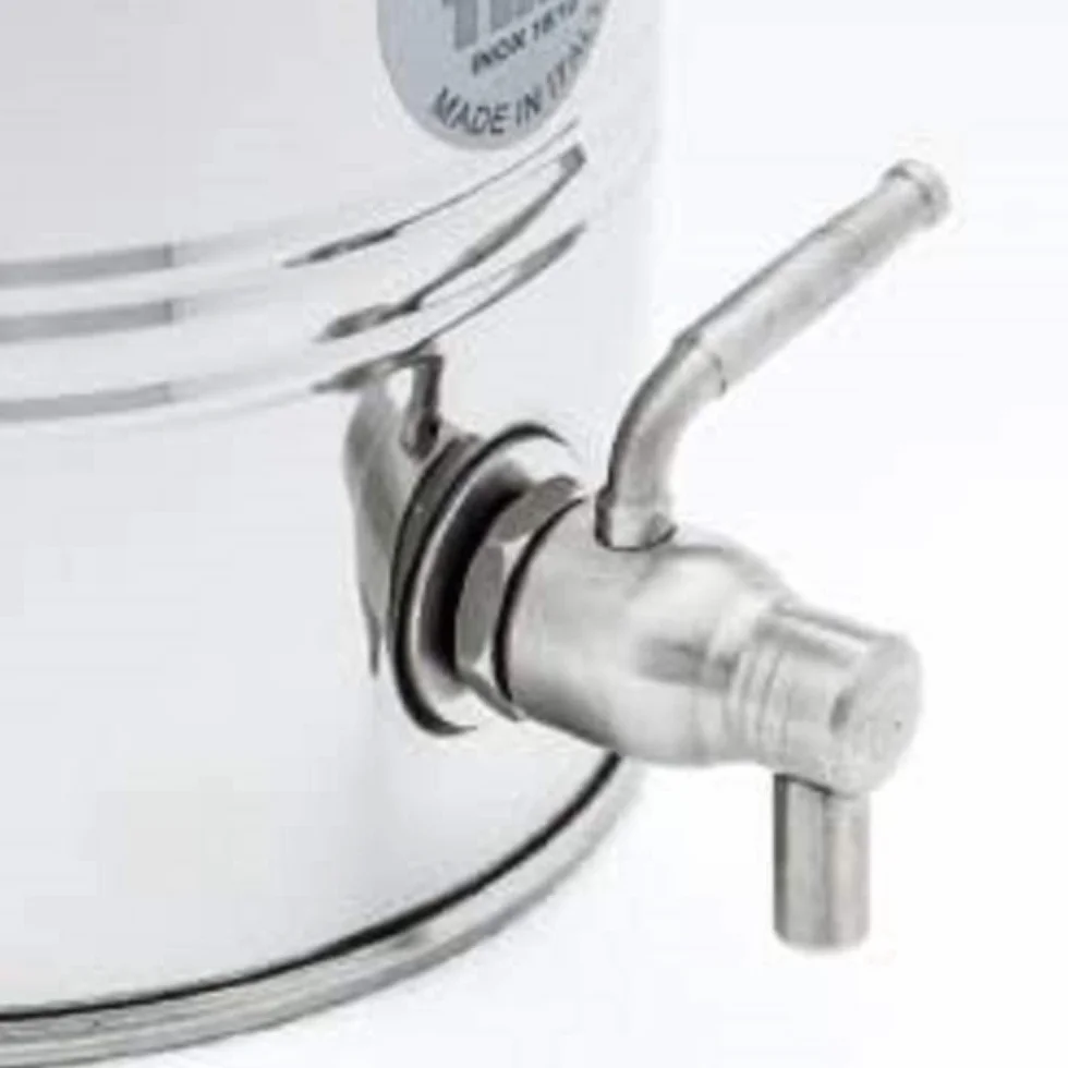 Megashopitalia Rubinetto in Acciaio Inox a Sfera per Fusto Olio Vino Birra con Beccuccio Ruotabile Salvagoccia 1/2 Pollice