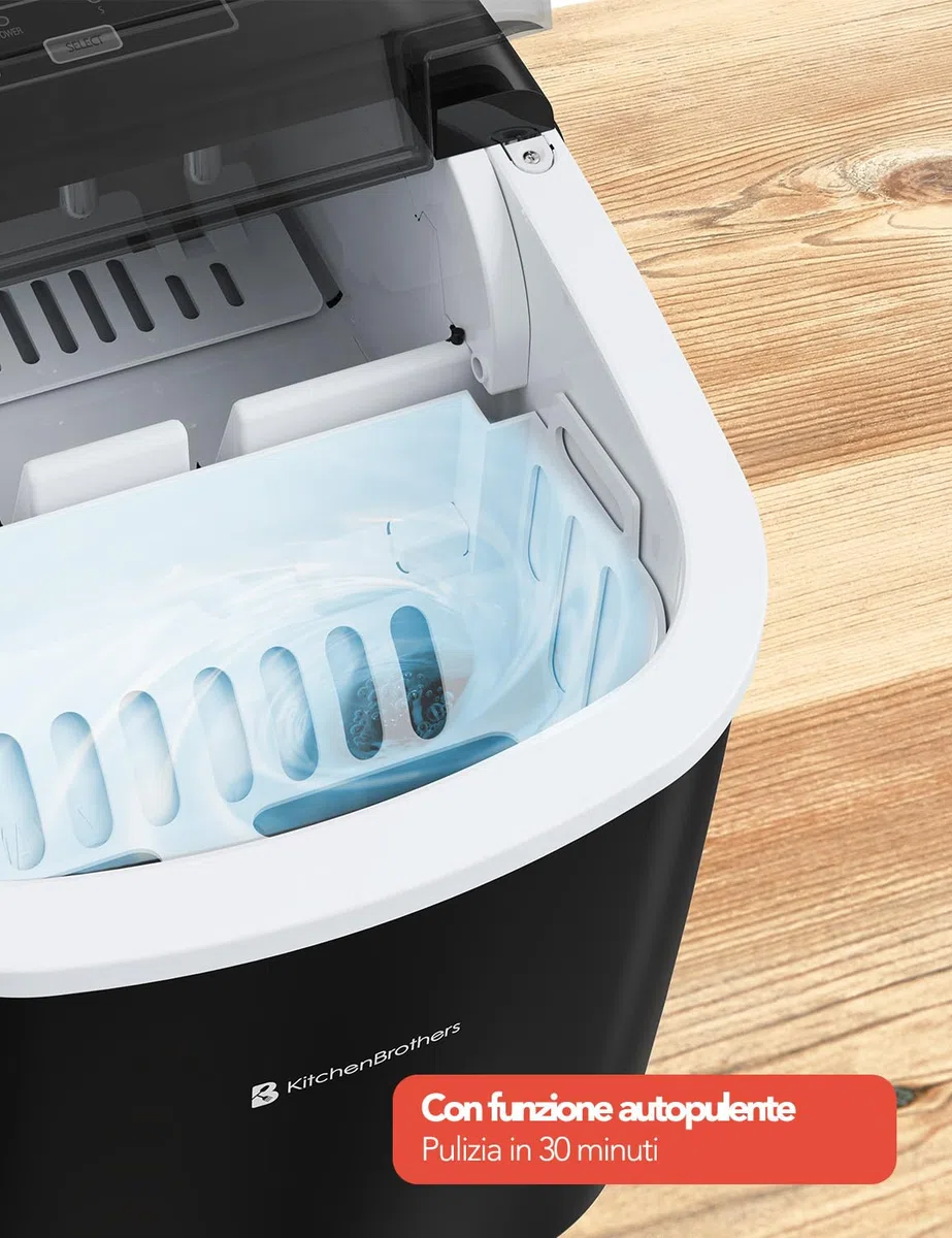 KitchenBrothers Macchina per il ghiaccio professionale – Macchina per il ghiaccio tritata – Macchine per il ghiaccio – Macchina per il ghiaccio – Portatile con manico – con paletta per ghiaccio – 1,2