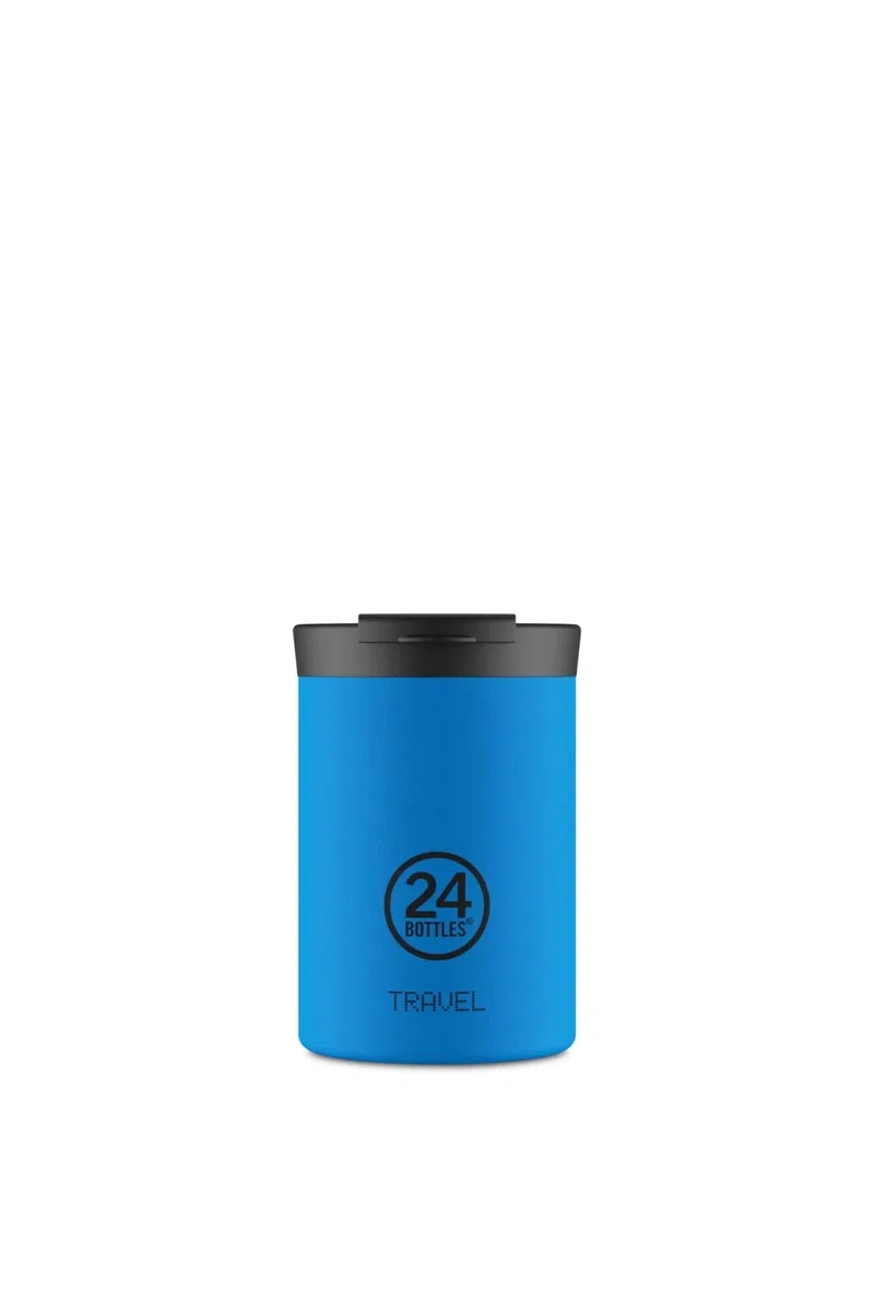 24BOTTLES Travel Tumbler - Tazza Termica da Viaggio, Caffe, Te, Bevande Acciaio Inox, 350 ml, Termos Caffè 100% Ermetico, 6hHot/24hCold, Borraccia Termica Mug, Design Italiano, Pacific Beach