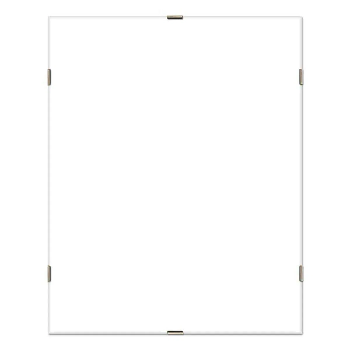 Decor Space Cornice a giorno espositore porta foto e documenti da parete con lastra in Crilex e supporto in MDF (70 x 100 cm)