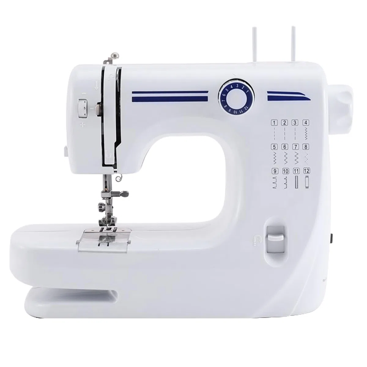 608A Macchina Da Cucire Per Principianti E Principianti, 12 Programmi, Macchina Da Cucire Elettrica Portatile Con Pedale E Luce Led, Facile Da Usare Per Adulti