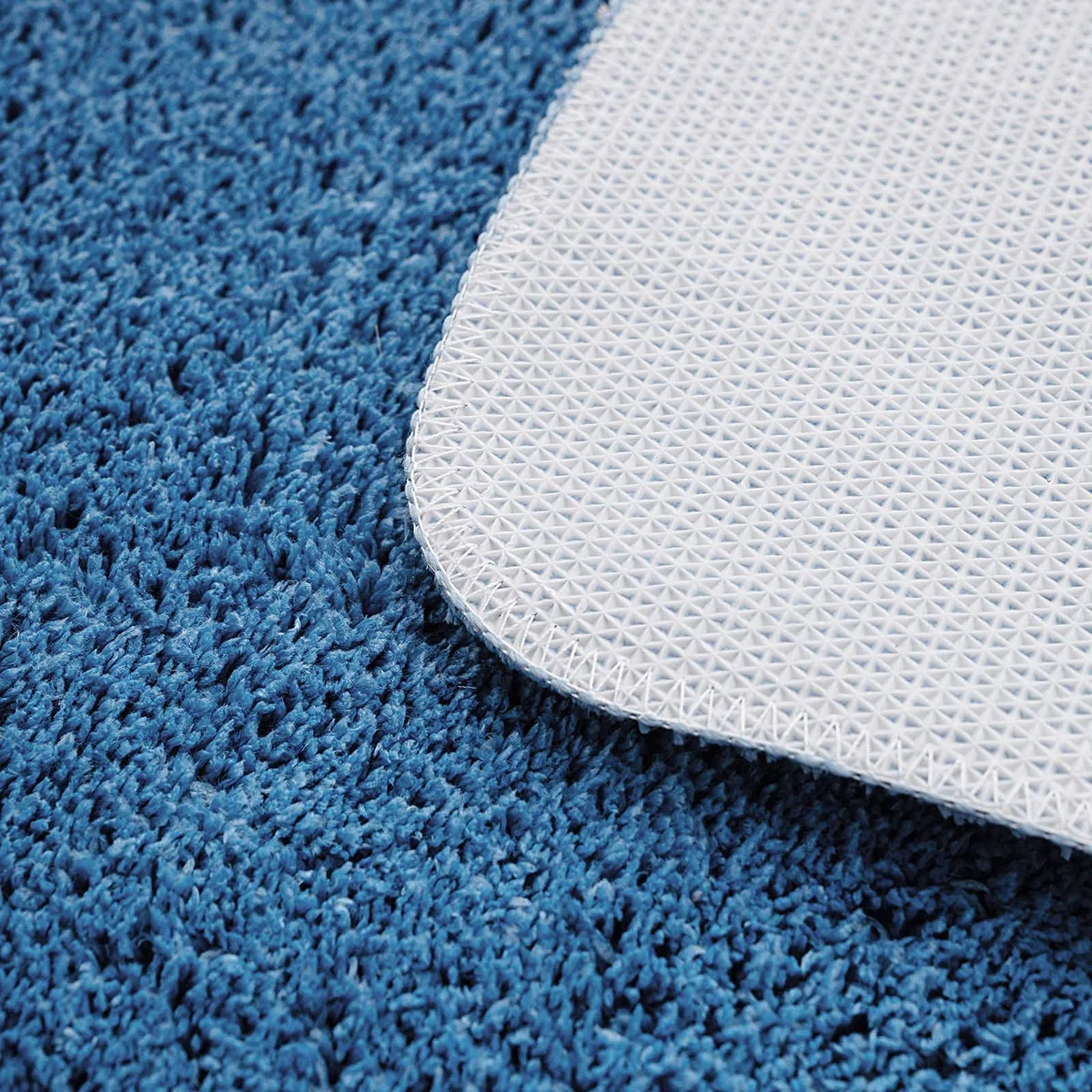 MIULEE Tappeto per Soggiorno 2 Pezzi Tappeto Assorbente Antiscivolo con Tappeti per Sala ad alta Idroscopicità in Microfibra Morbido per Camera da letto Cucina Ingresso 40X60 CM Blu