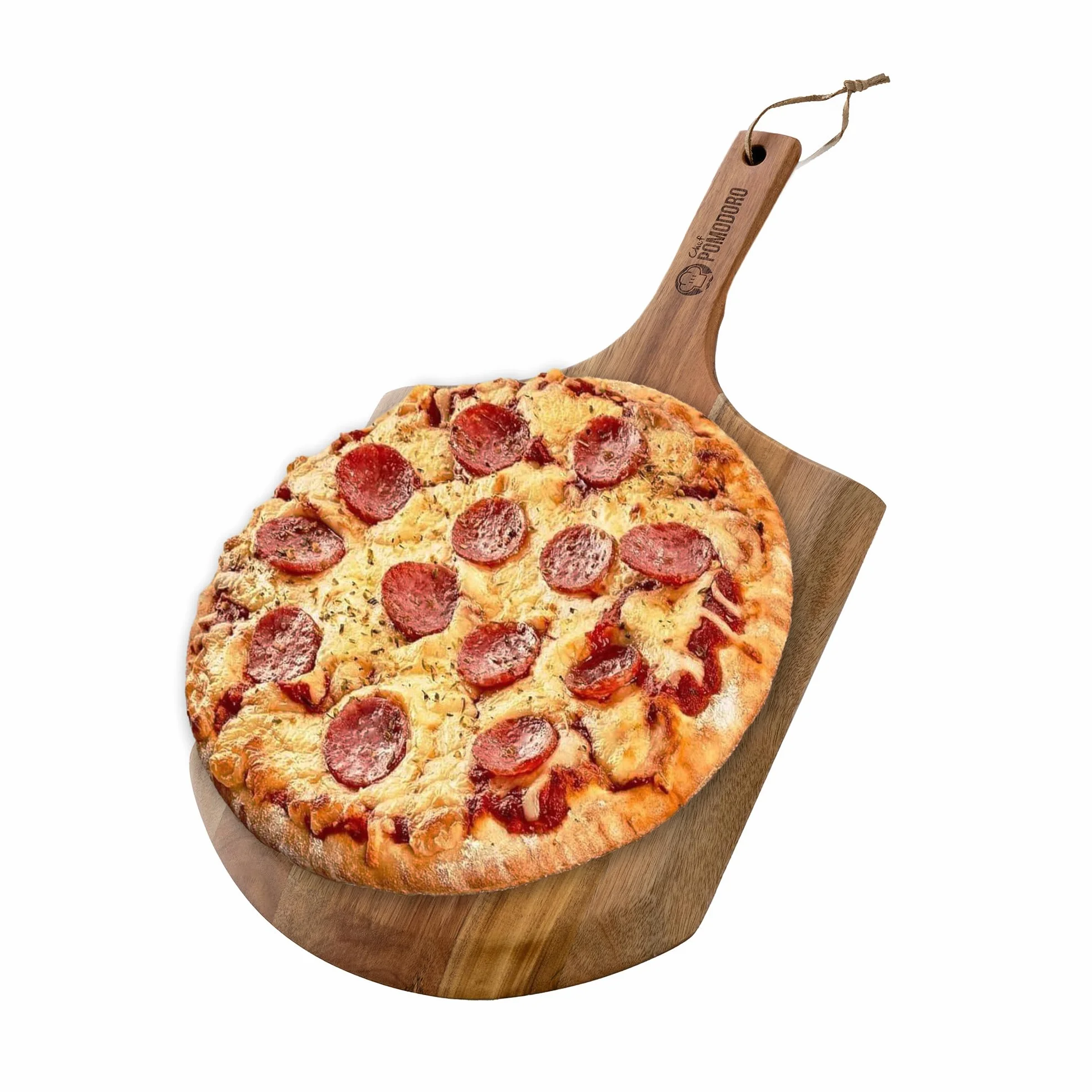 Chef Pomodoro di Acacia Pizza Peel, peso leggero in legno per pizza e pane fatti in casa, spatola per pizza gourmet di lusso (30,5 cm)