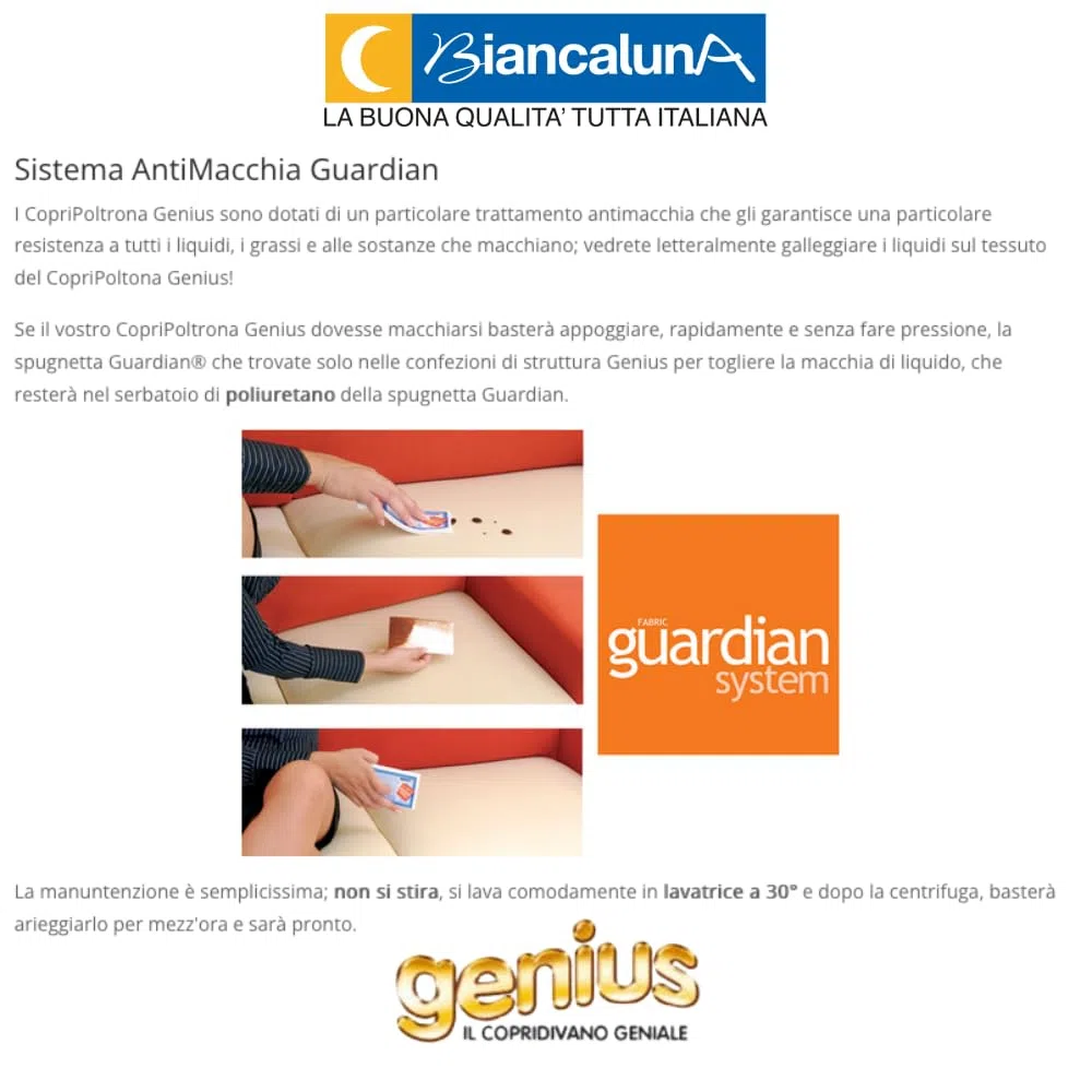 BIANCALUNA - Copripolotrona elastico Genius Lounge reclinabili Anti Macchia - 1 posto da 65 a 110 cm Copridivano tinta unita Made in Italy - Tortora