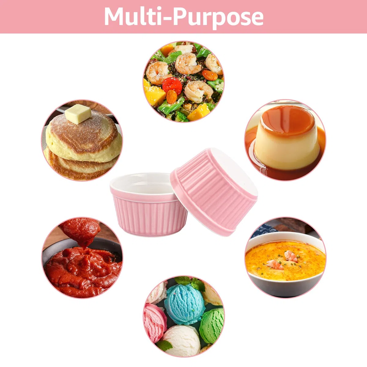 SHUESS Pirottini in ceramica per soufflé da 200 ml, adatti al forno, adatti al forno, per dessert e muffin, ciotole per ragout, ciotole per crema brulee, pirottini per soufflee, rotondi, Ø 9 cm