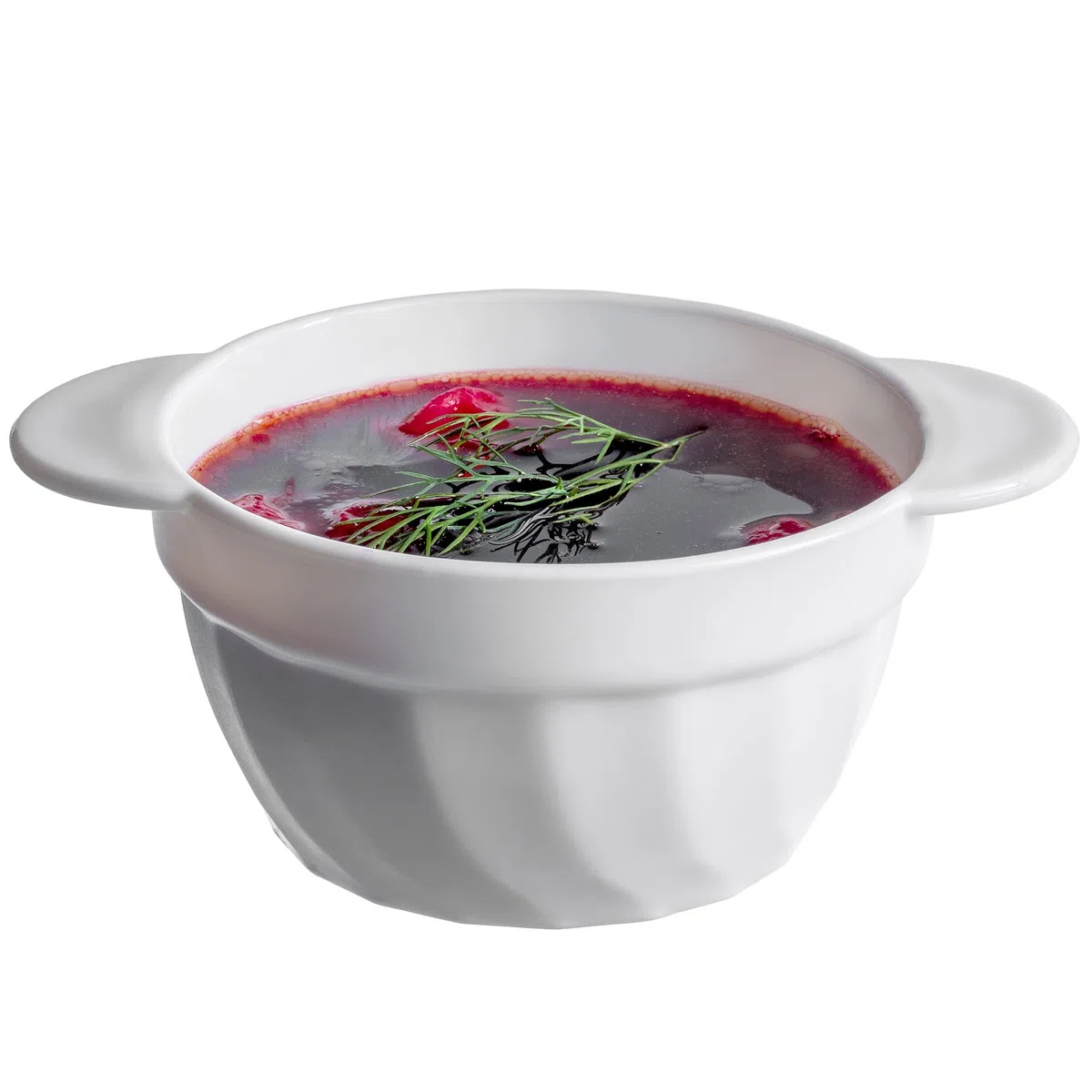 KADAX Tazze da zuppa, 650 ml, ciotole per minestra in vetro rinforzato, 18,5x14x8 cm, ciotole per minestra con doppio manico, terrina per zuppe, creme, brodi (650 ml / 6 pezzi)