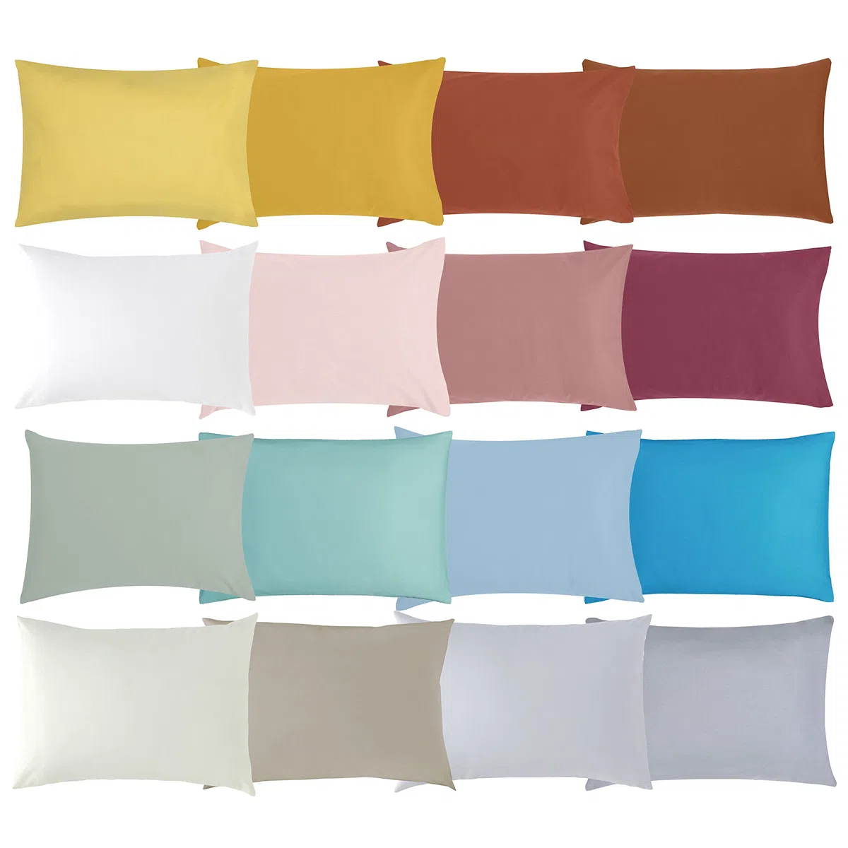 P'Tit Basile - Set x2 Federe Cuscino - 40x60 cm Cotone Superiore, 57 Fili / 2cm, Puntino per Dolcezza - Colori Disponibili - Turchese, 40x60 cm